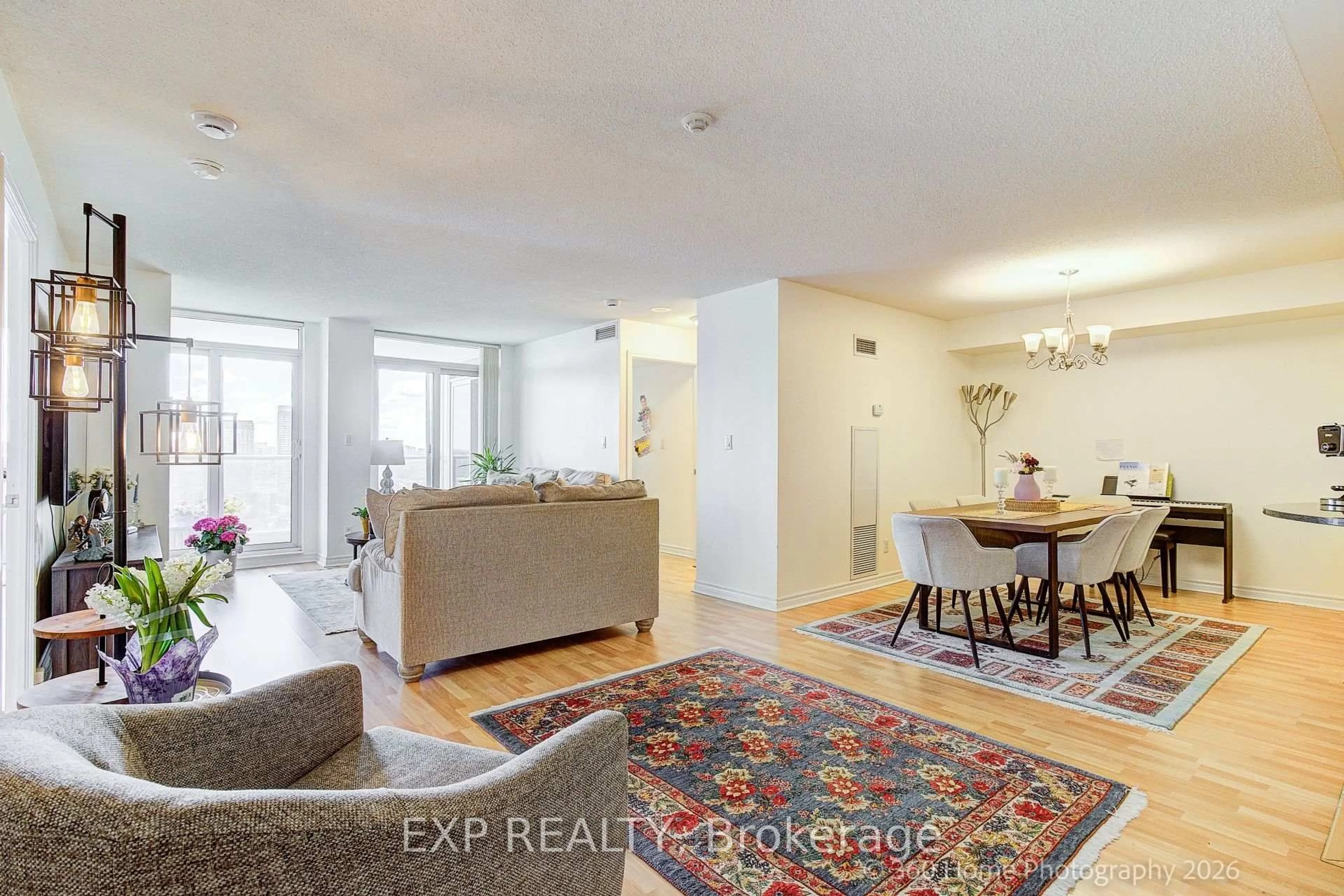 Living room with furniture, unknown for 8 Rean Dr #1705, Toronto Ontario M2K 3B9