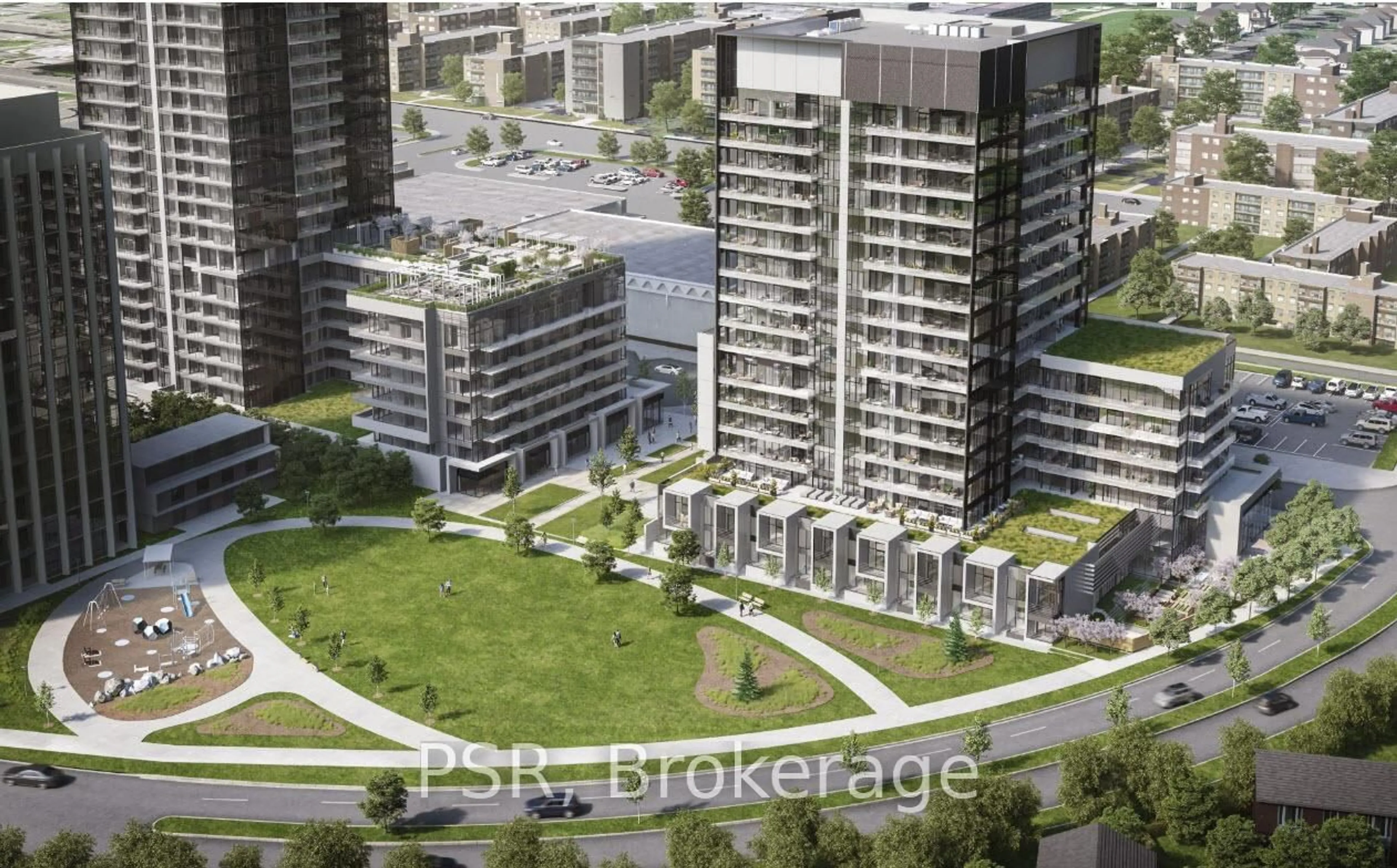 A pic from outside/outdoor area/front of a property/back of a property/a pic from drone, unknown for 20 O'Neill Rd #634, Toronto Ontario M3C 0R2