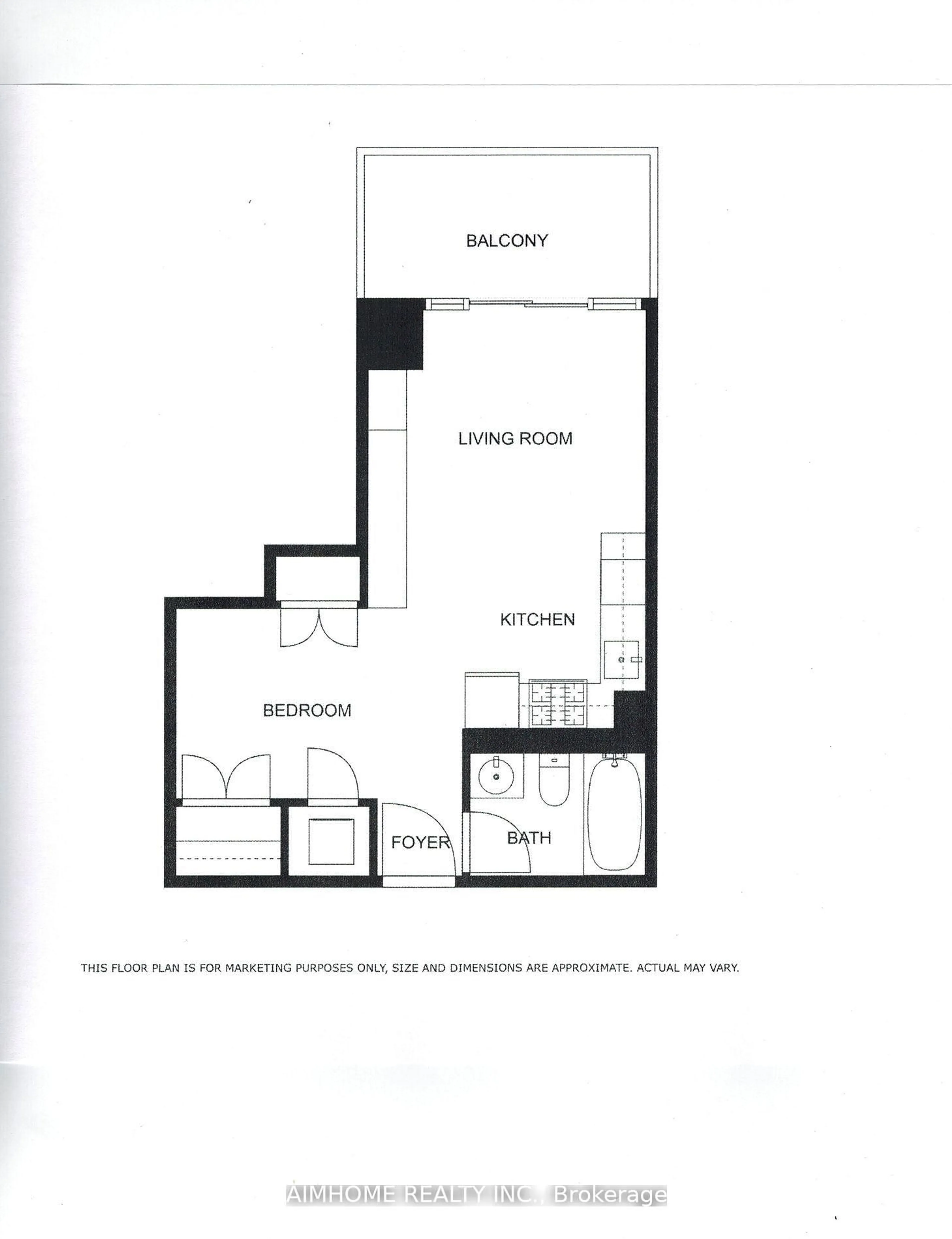 Floor plan for 33 Lombard St #2505, Toronto Ontario M5C 3H8