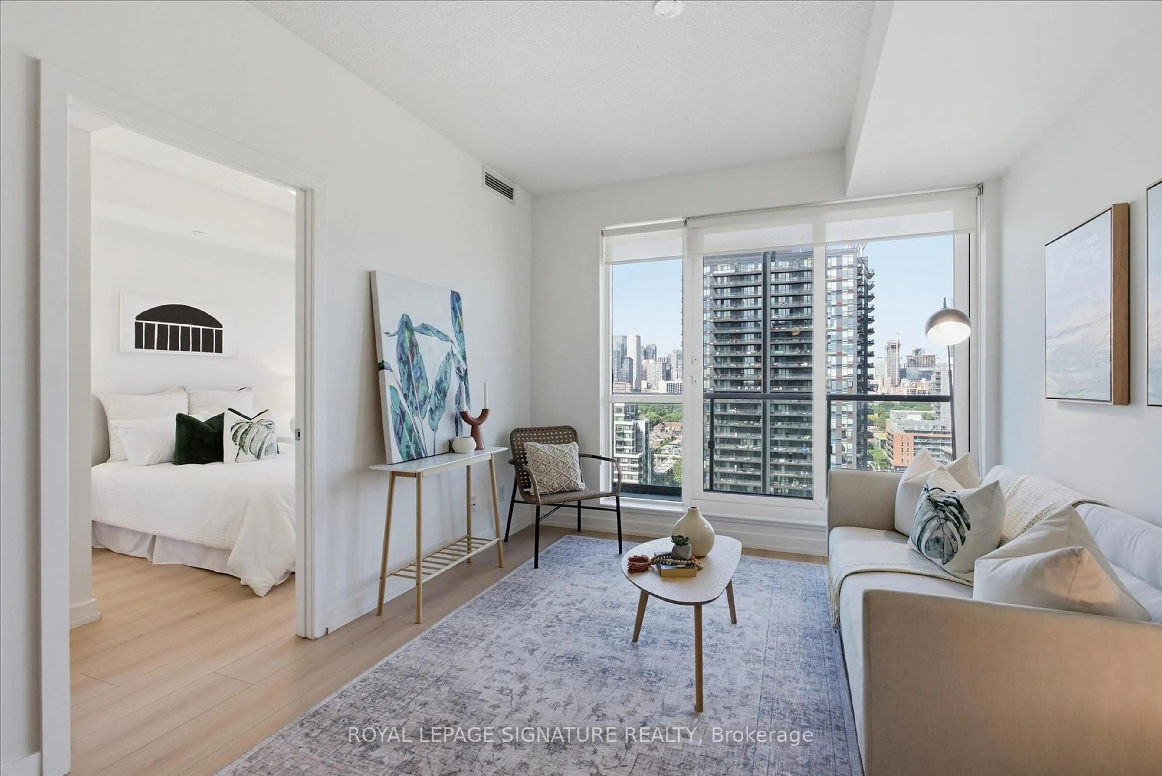 Living room with furniture, unknown for 170 Sumach St #1807, Toronto Ontario M5A 0C3