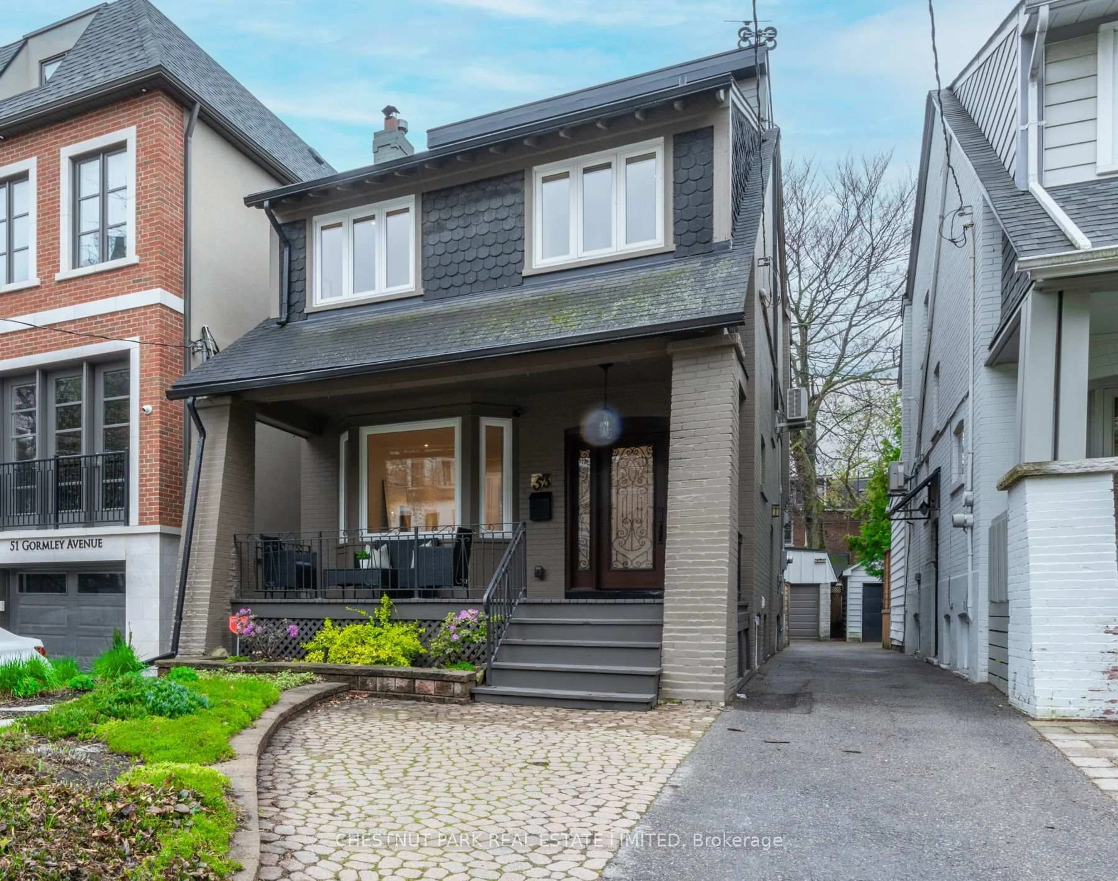 Home with brick exterior material, street for 53 Gormley Ave, Toronto Ontario M4V 1Y9