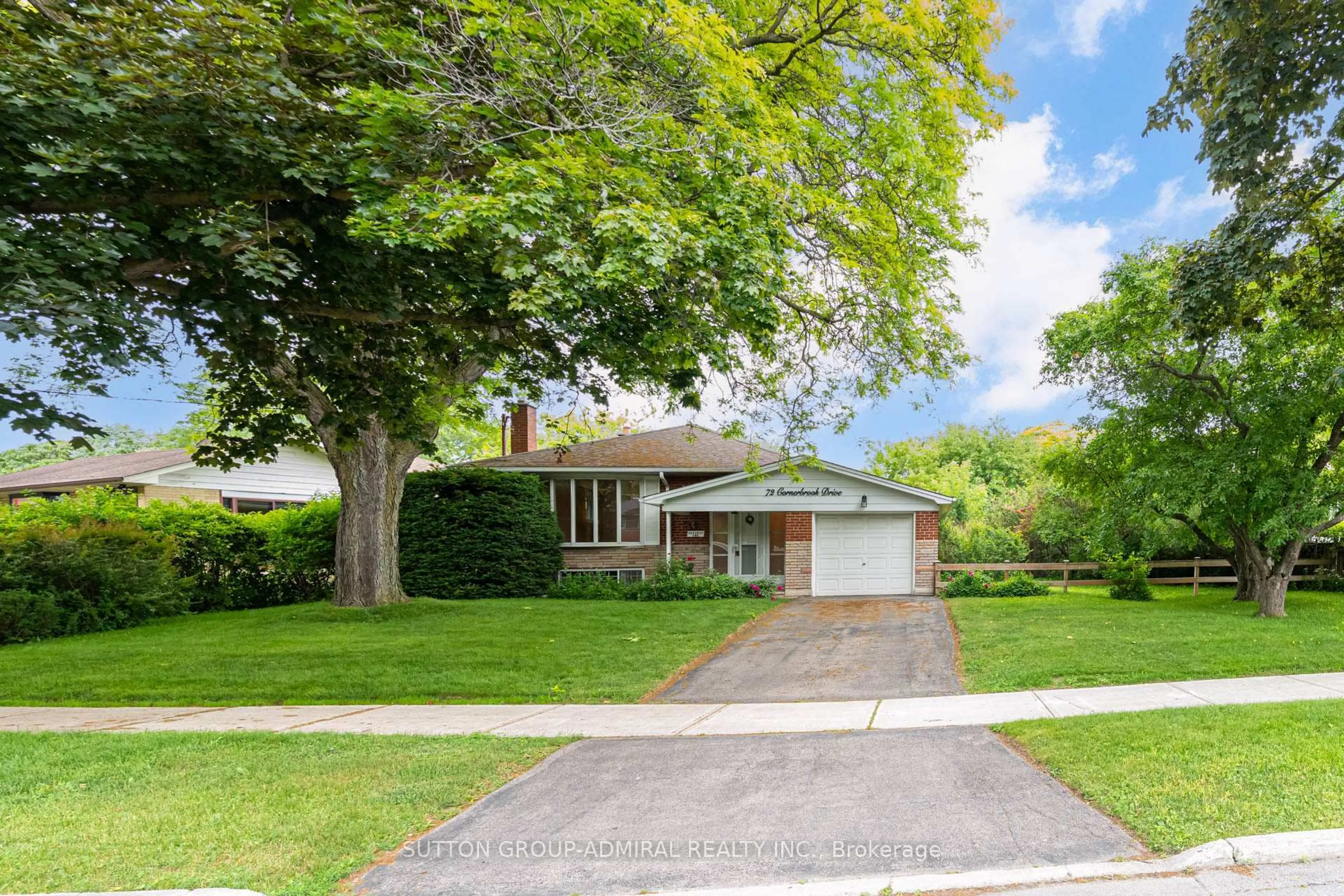 Home with brick exterior material, street for 72 Cornerbrook Dr, Toronto Ontario M3A 1H7