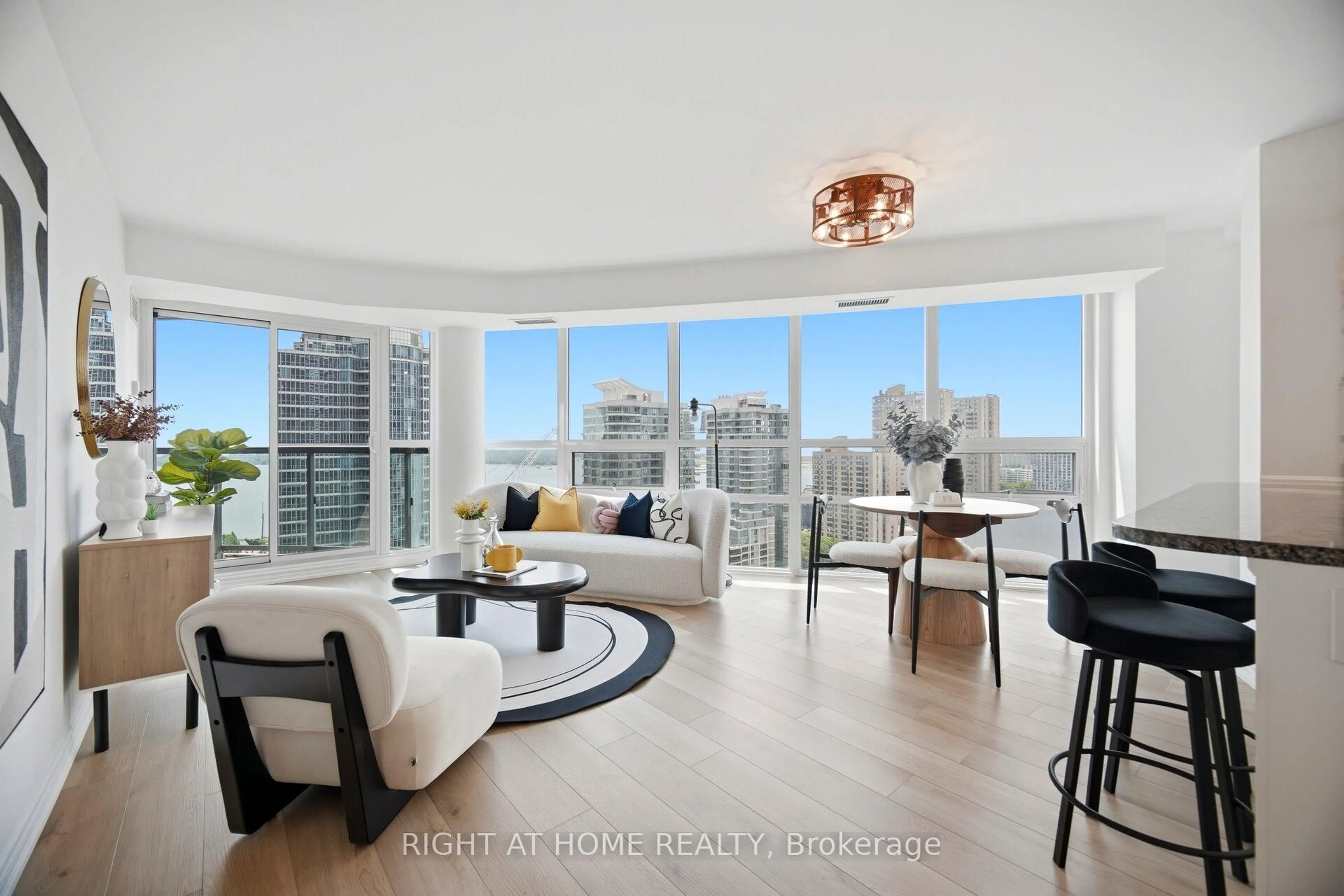 Living room with furniture, unknown for 19 Grand Trunk Cres ##2511, Toronto Ontario M5J 3A3