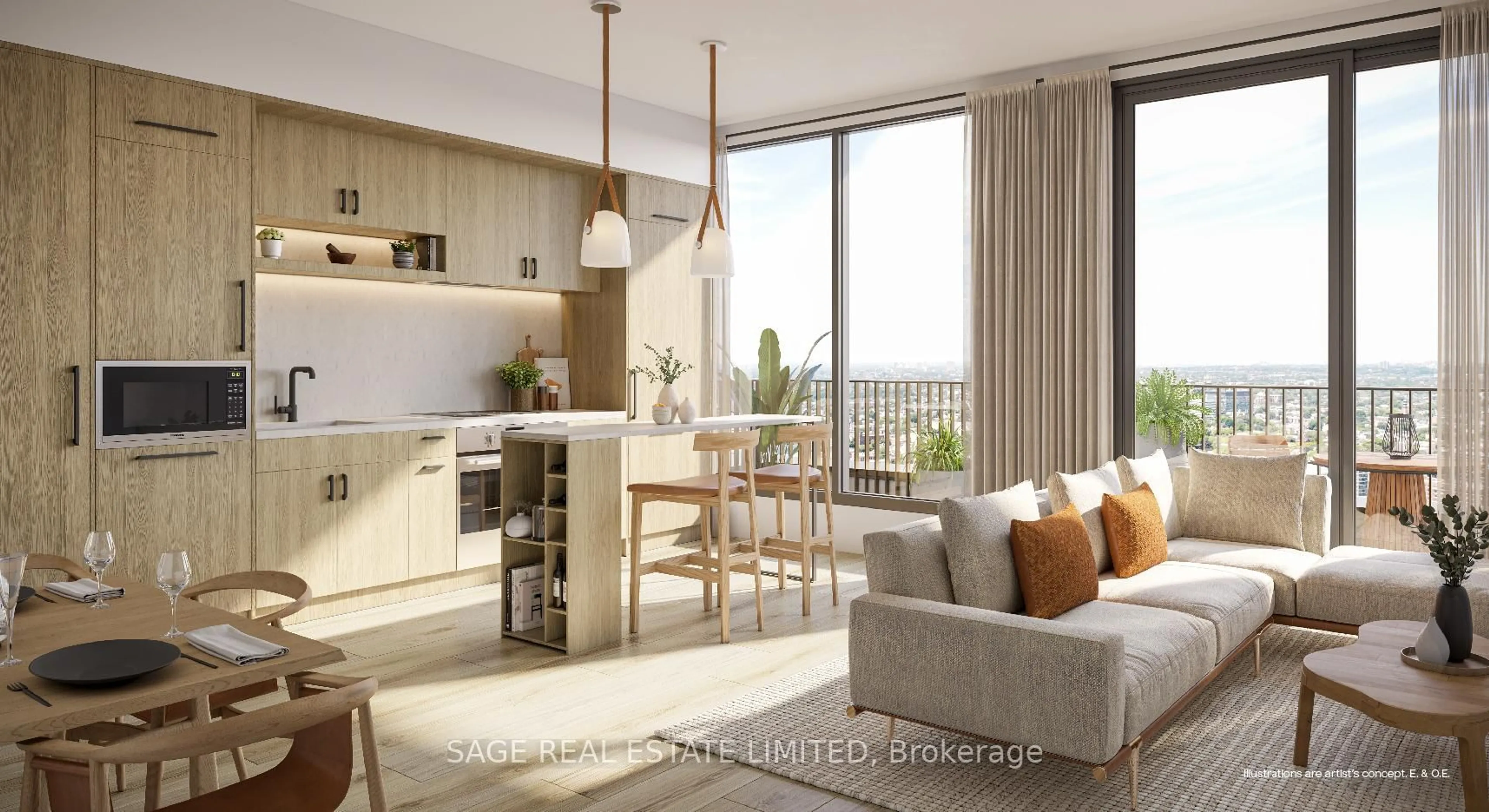 Open concept kitchen, unknown for 109 Erskine Ave #1808, Toronto Ontario M4P 1Y5