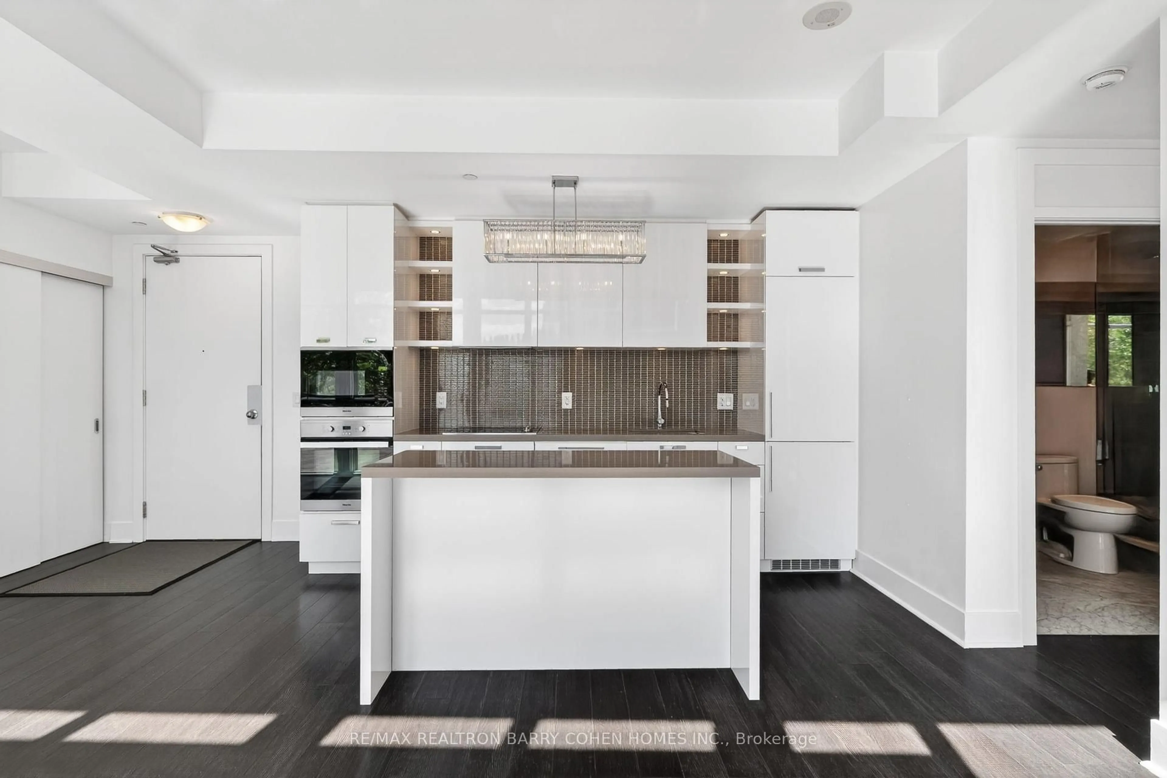 Contemporary kitchen, ceramic/tile floor for 32 Davenport Rd #303, Toronto Ontario M5R 1H3