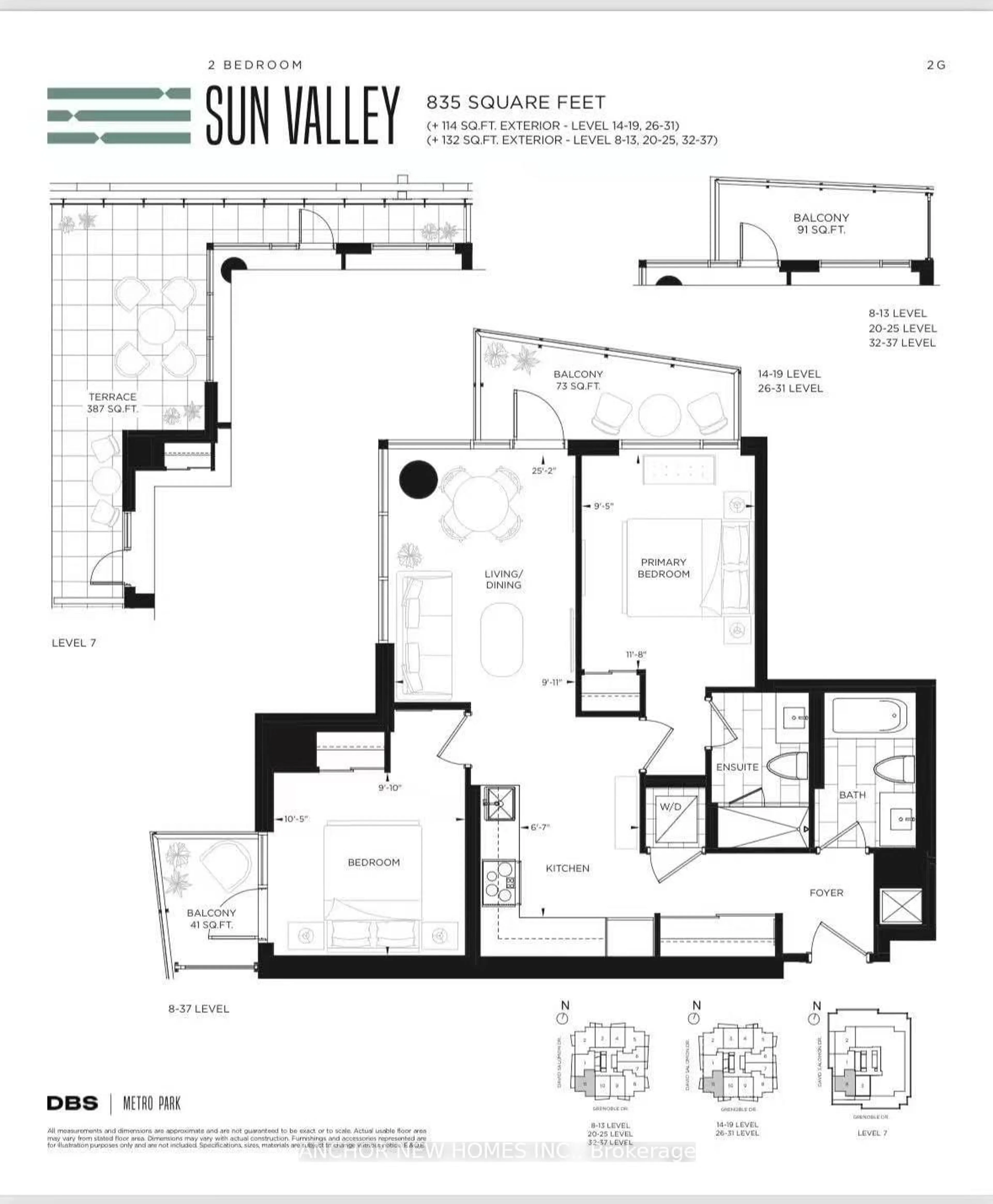 Floor plan for 25 St Dennis Dr #1811, Toronto Ontario M3C 1G7