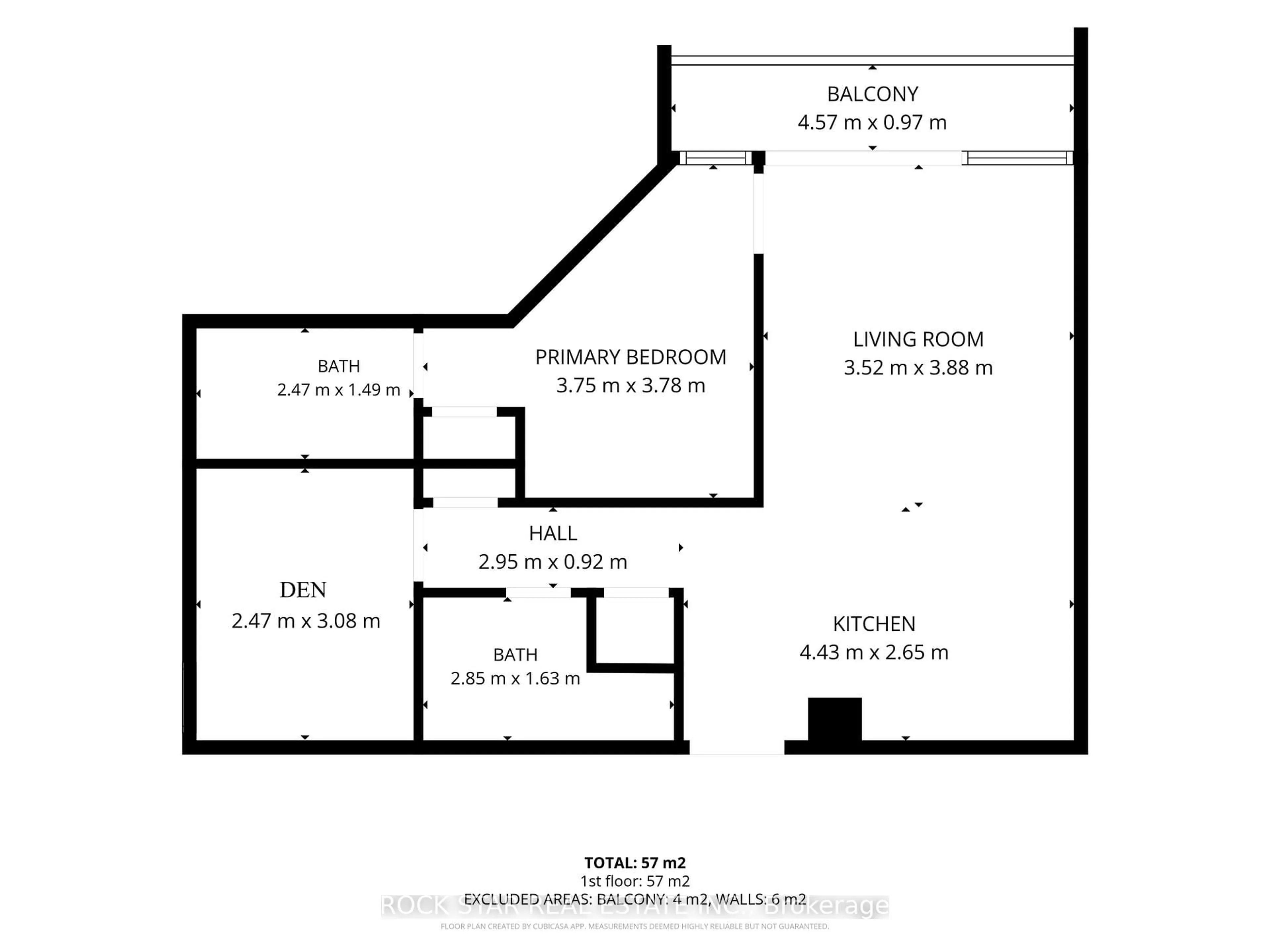 Floor plan for 438 King St #720, Toronto Ontario M5V 3T9