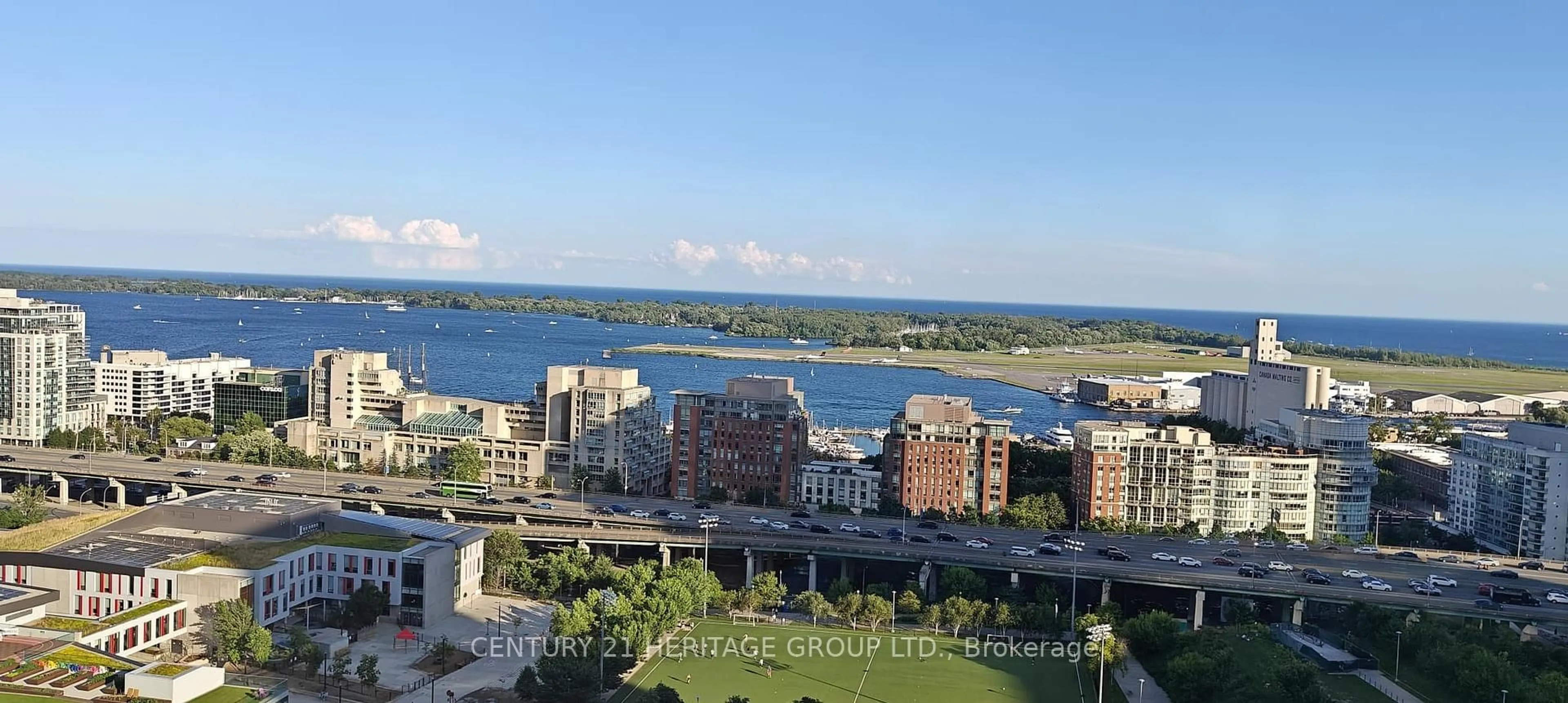 A pic from outside/outdoor area/front of a property/back of a property/a pic from drone, water/lake/river/ocean view for 15 Iceboat Terr #2009, Toronto Ontario M5V 4A5