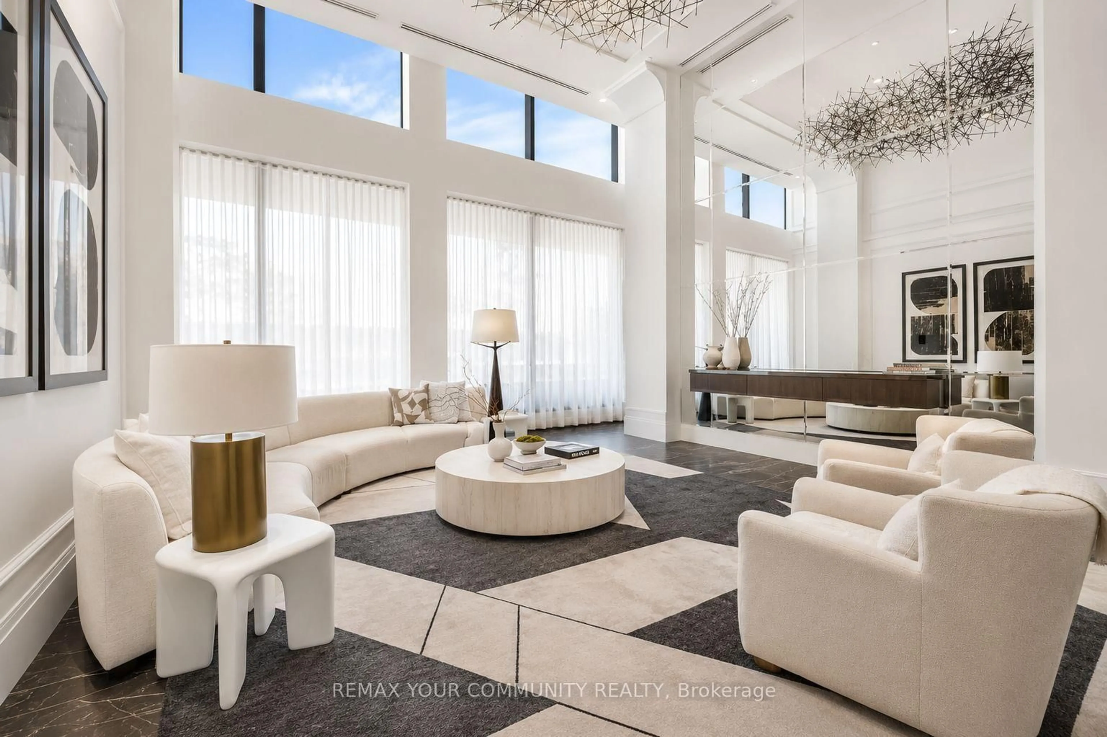 Living room with furniture, unknown for 33 Frederick Todd Way #1305, Toronto Ontario M4G 0C9
