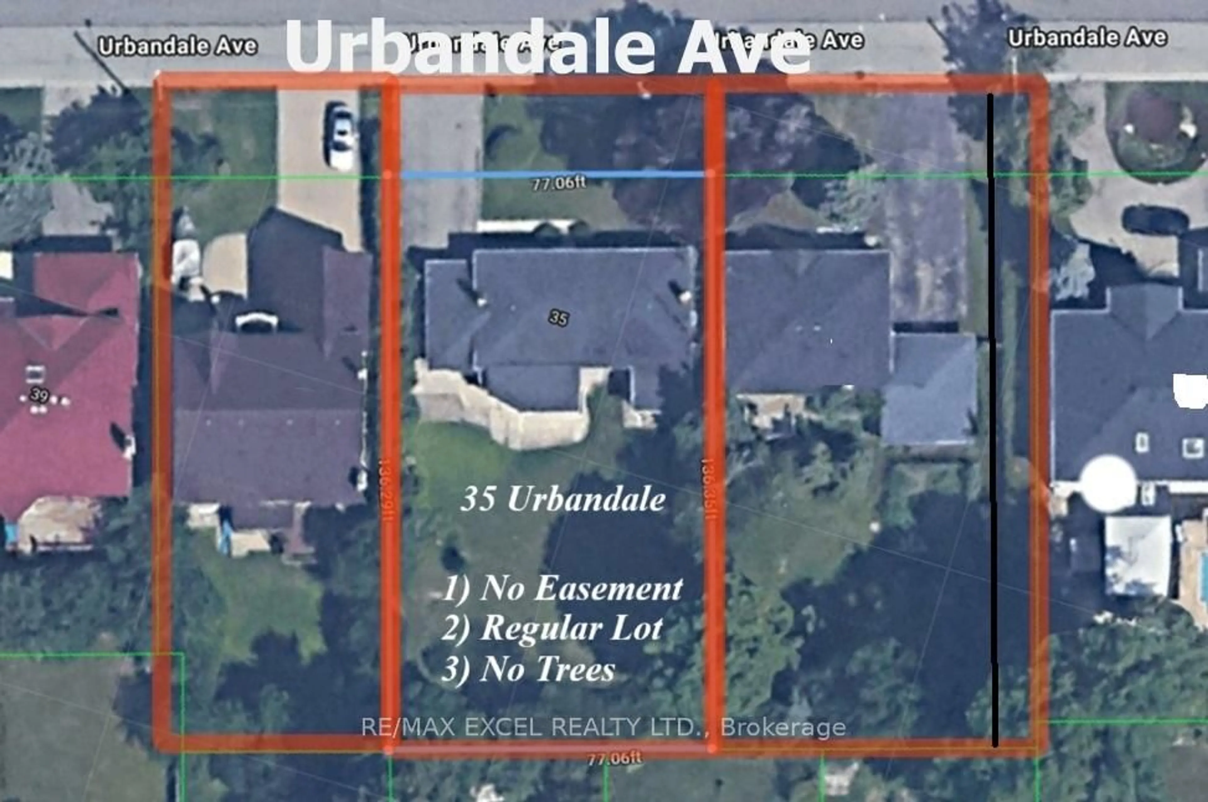 A pic from outside/outdoor area/front of a property/back of a property/a pic from drone, street for 35 Urbandale Ave, Toronto Ontario M2M 2G9