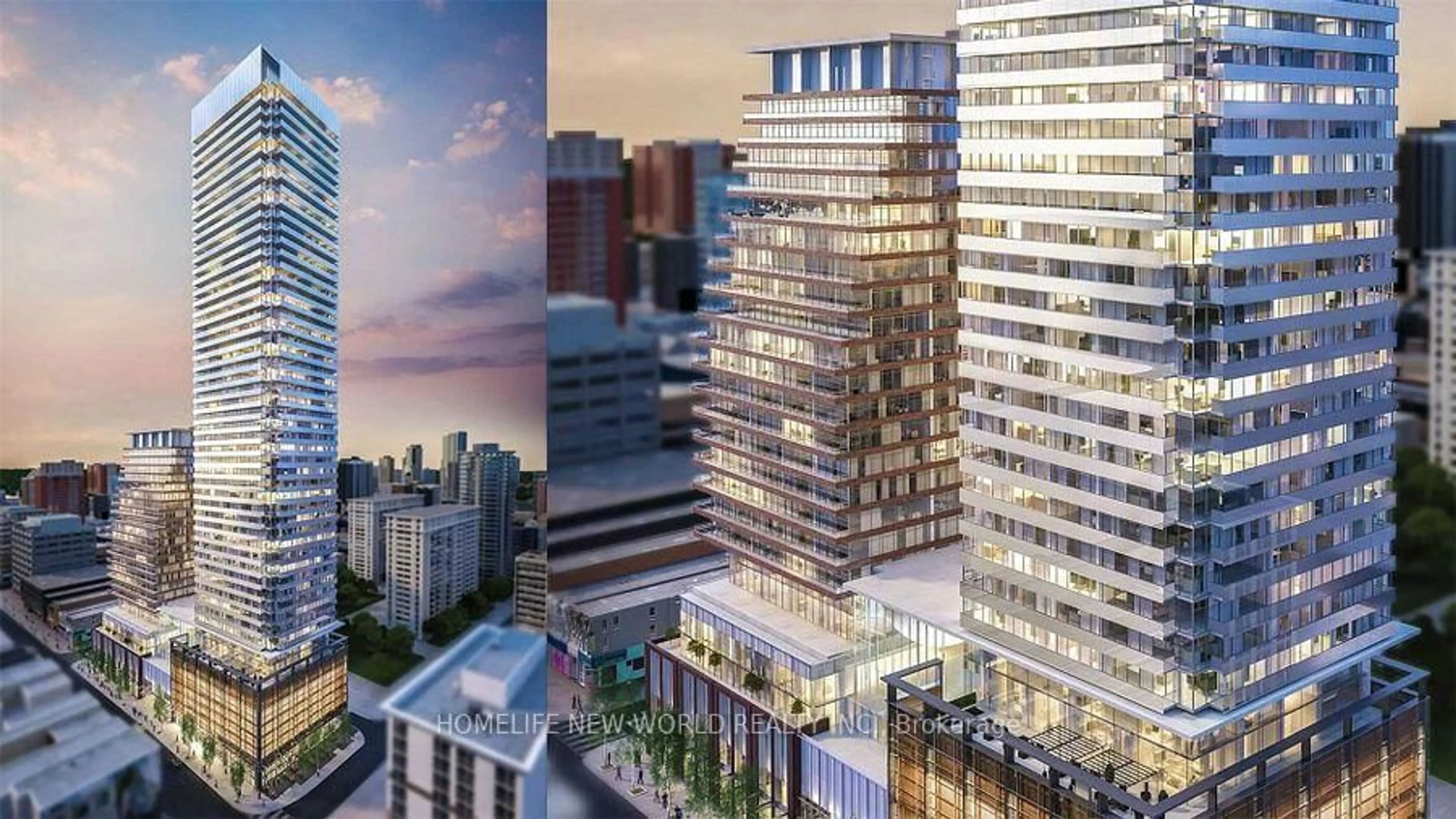 A pic from outside/outdoor area/front of a property/back of a property/a pic from drone, city buildings view from balcony for 501 Yonge St #5113, Toronto Ontario M4Y 0G8