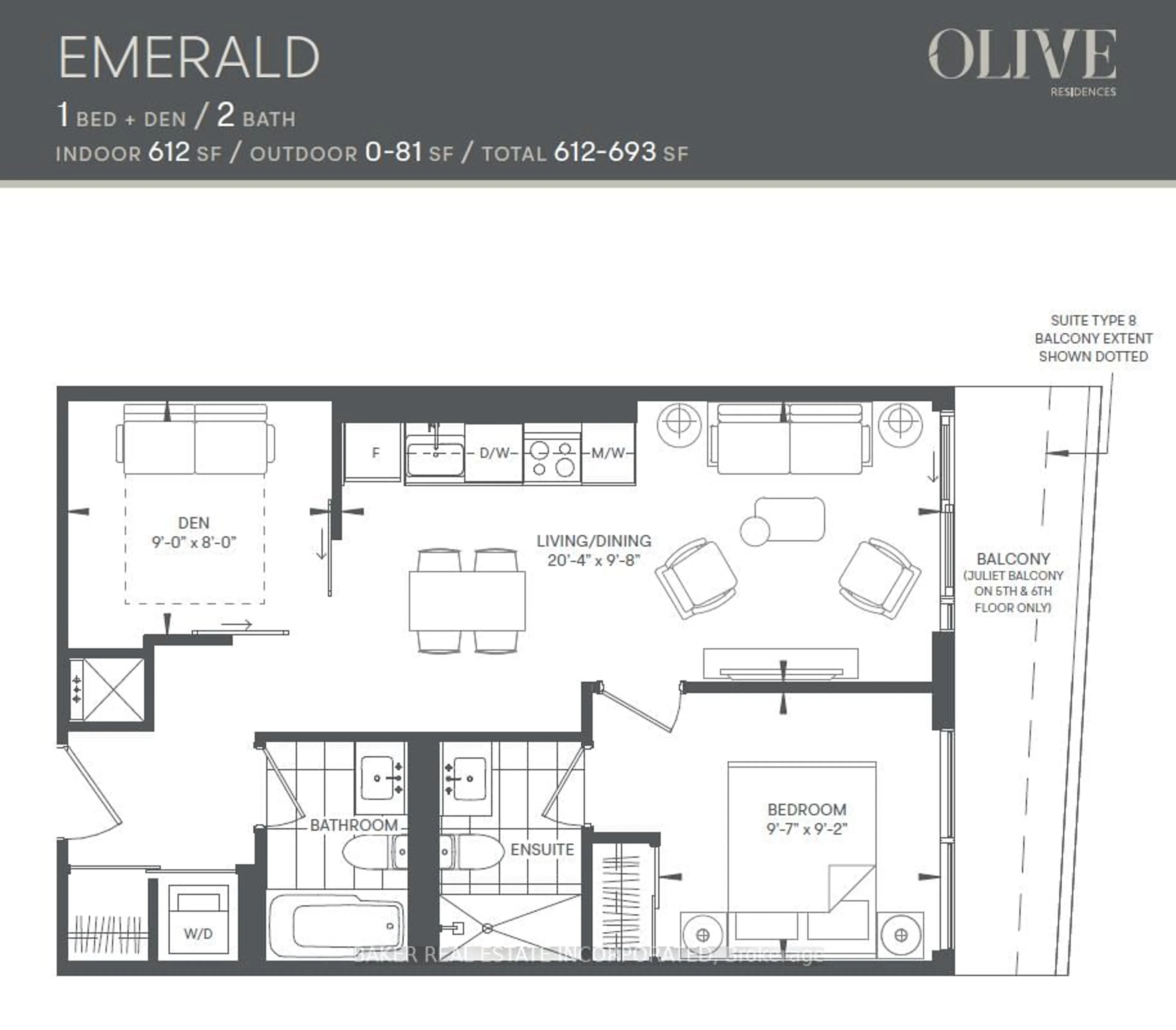 Floor plan for 36 Olive Ave #2507, Toronto Ontario M2N 0M4