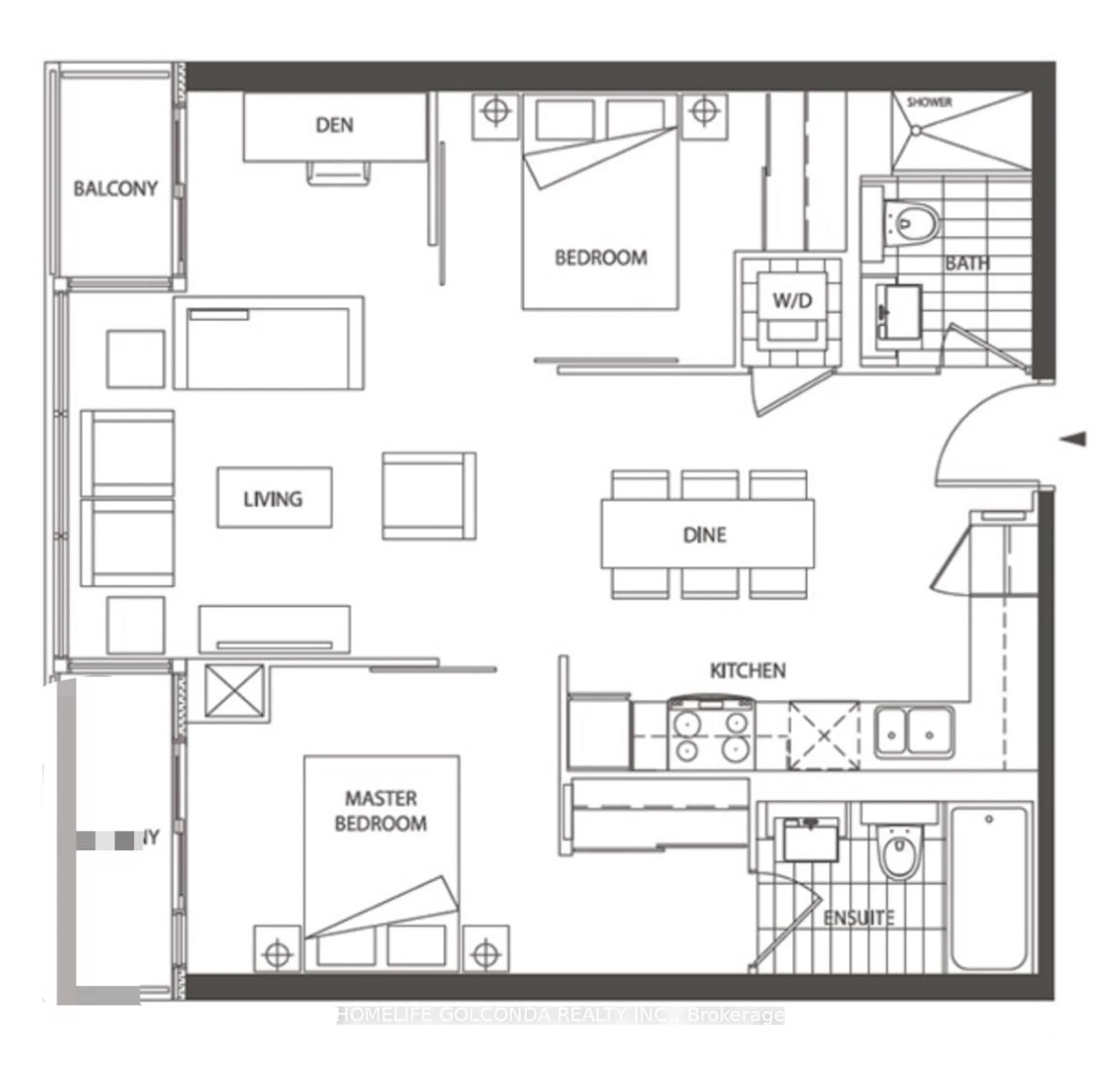 Floor plan for 8 Telegram Mews #1105, Toronto Ontario M5V 3Z5