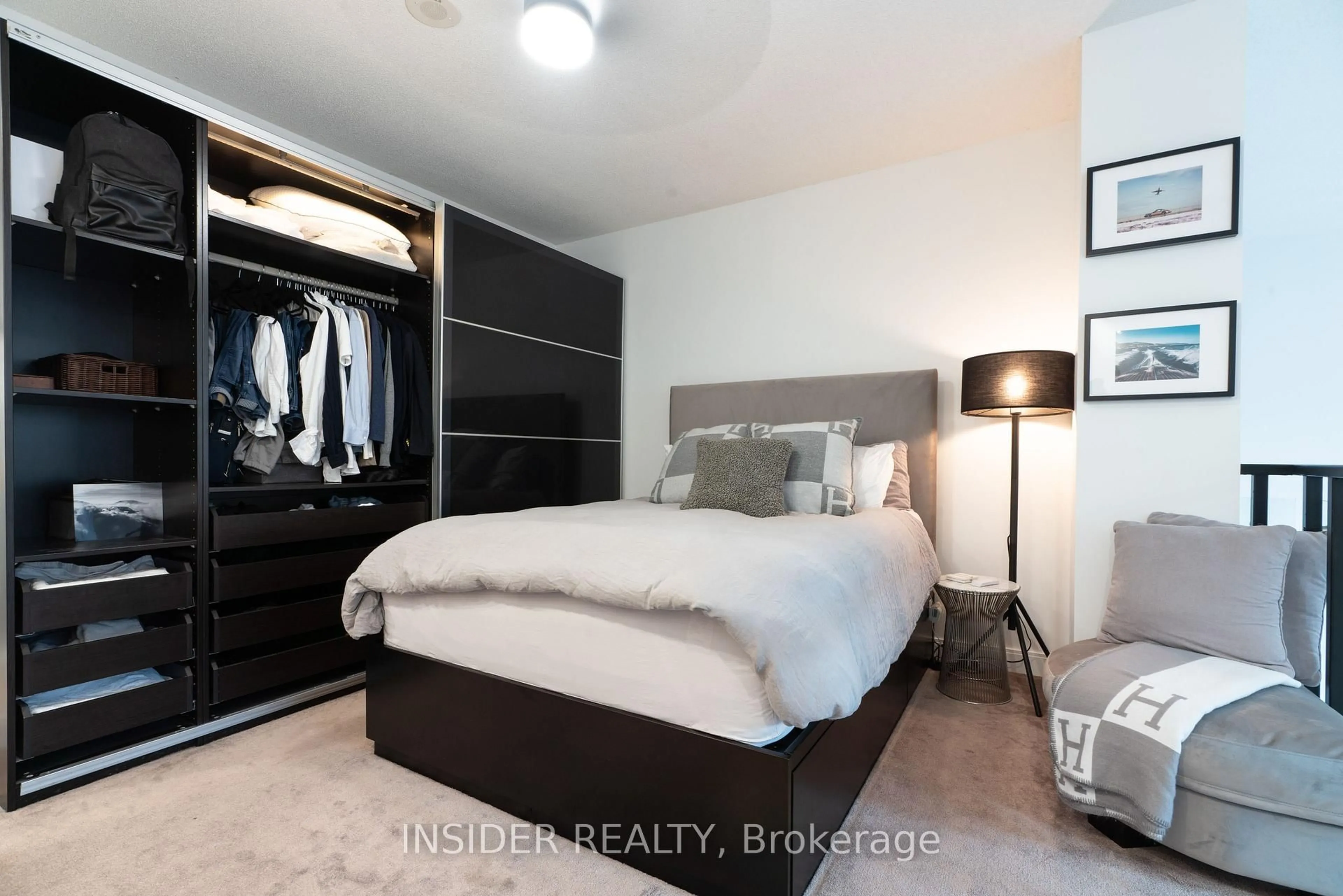 Bedroom with bed, unknown for 1 Scott St #203, Toronto Ontario M5E 1A1