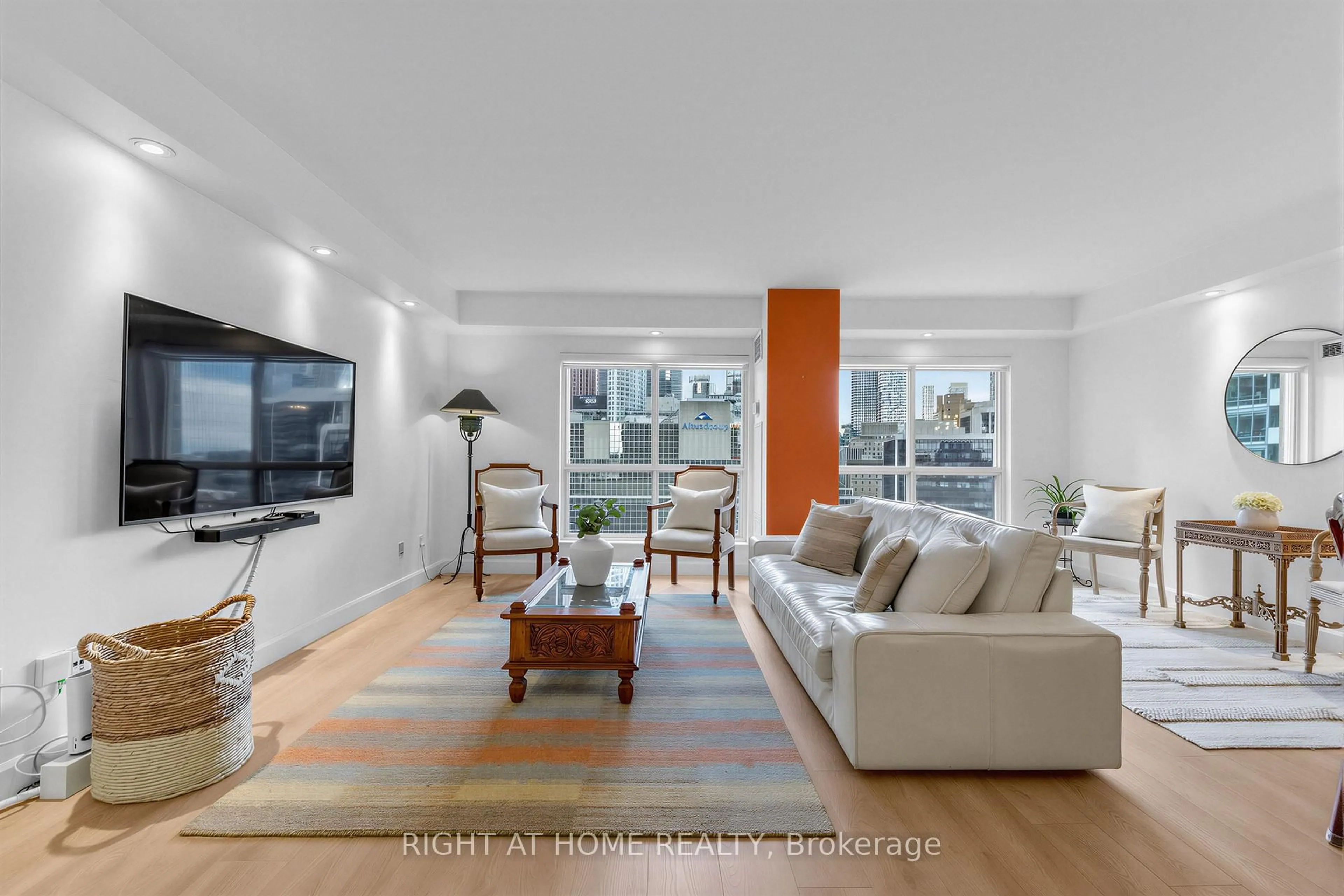 Living room with furniture, unknown for 25 The Esplanade #1505, Toronto Ontario M5E 1W5