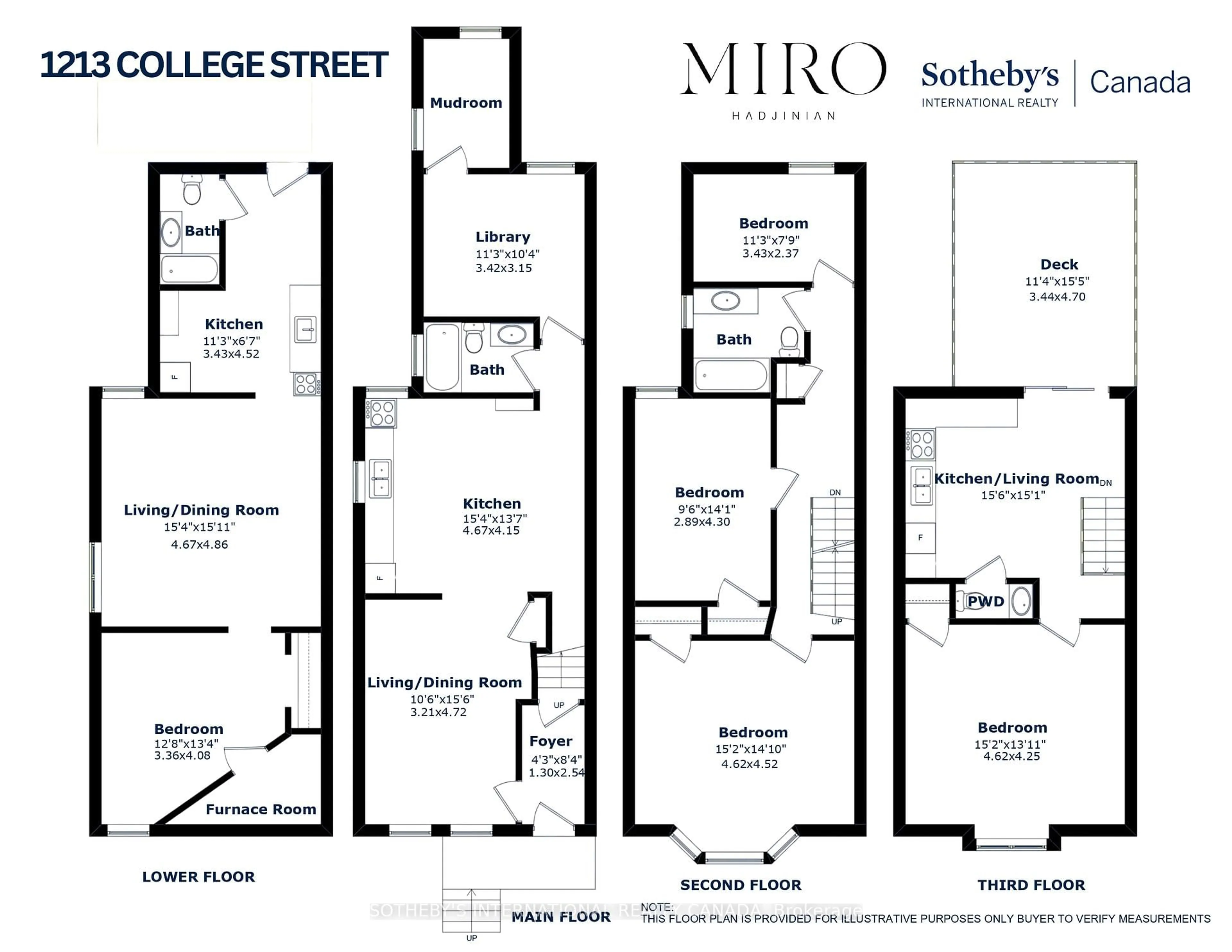 Floor plan for 1213 College St, Toronto Ontario M6H 1C1