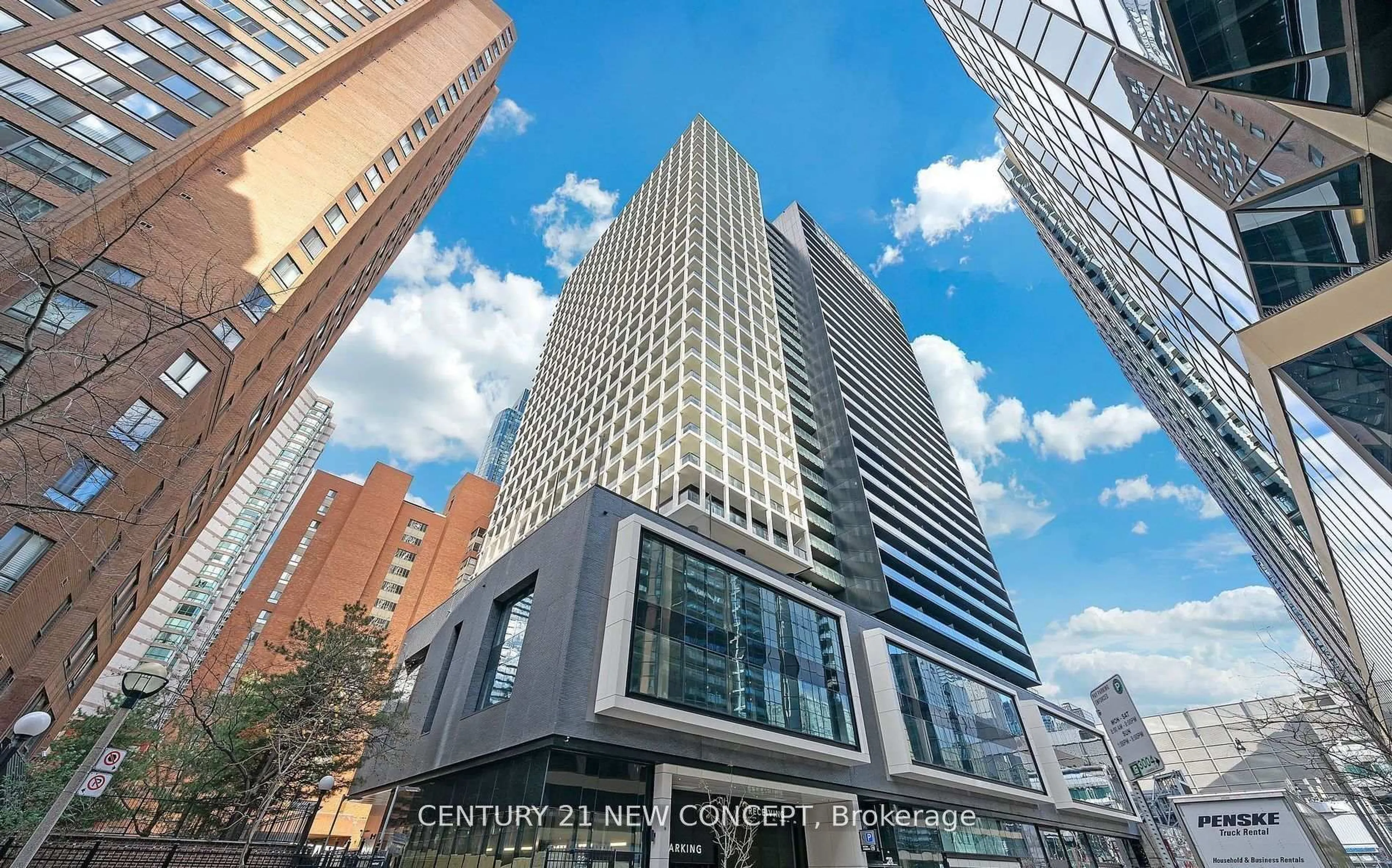 A pic from outside/outdoor area/front of a property/back of a property/a pic from drone, unknown for 20 Edward St #1202, Toronto Ontario M5G 1C9