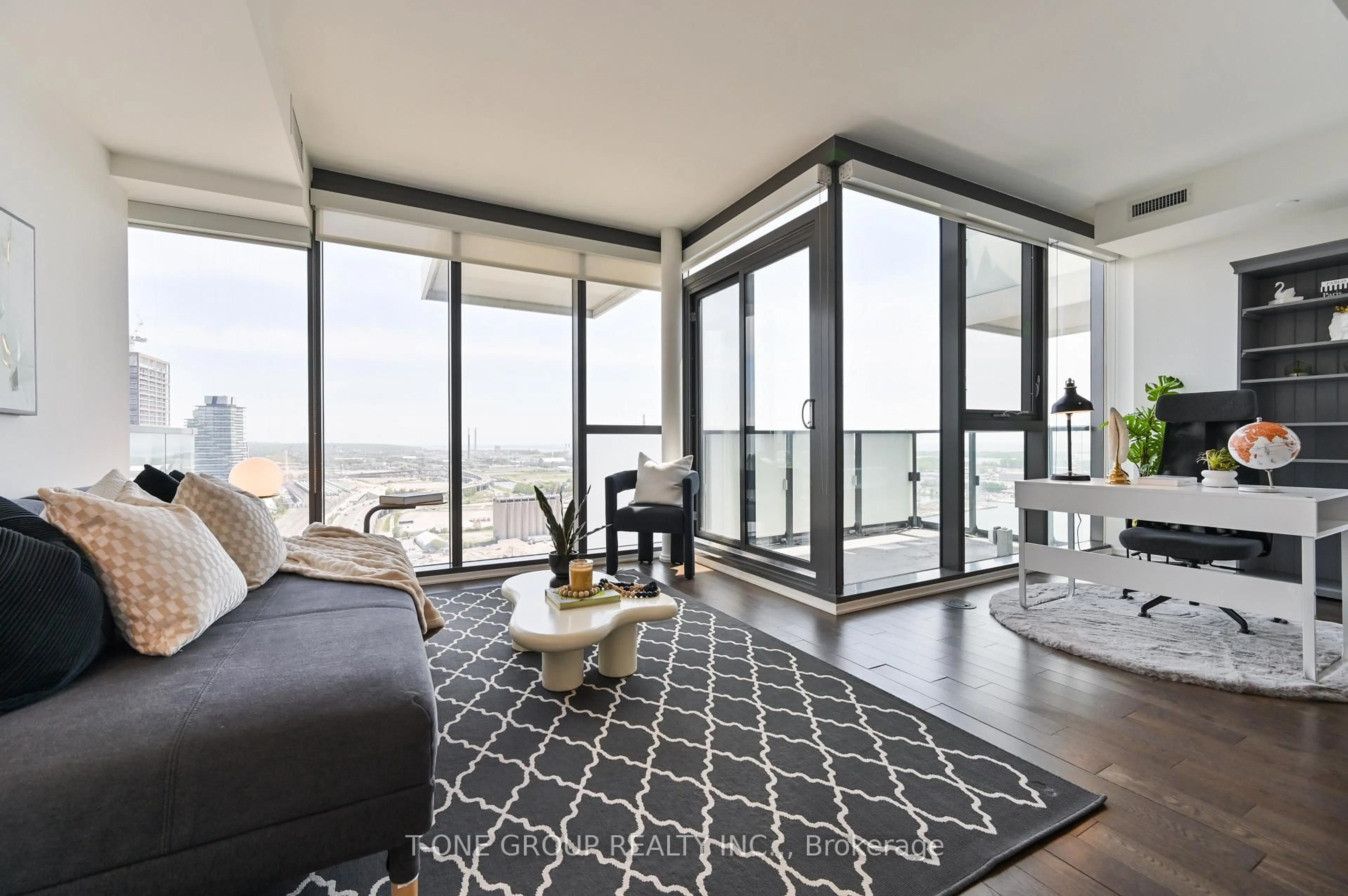 Living room with furniture, unknown for 16 Bonnycastle St #2706, Toronto Ontario M5A 0C9