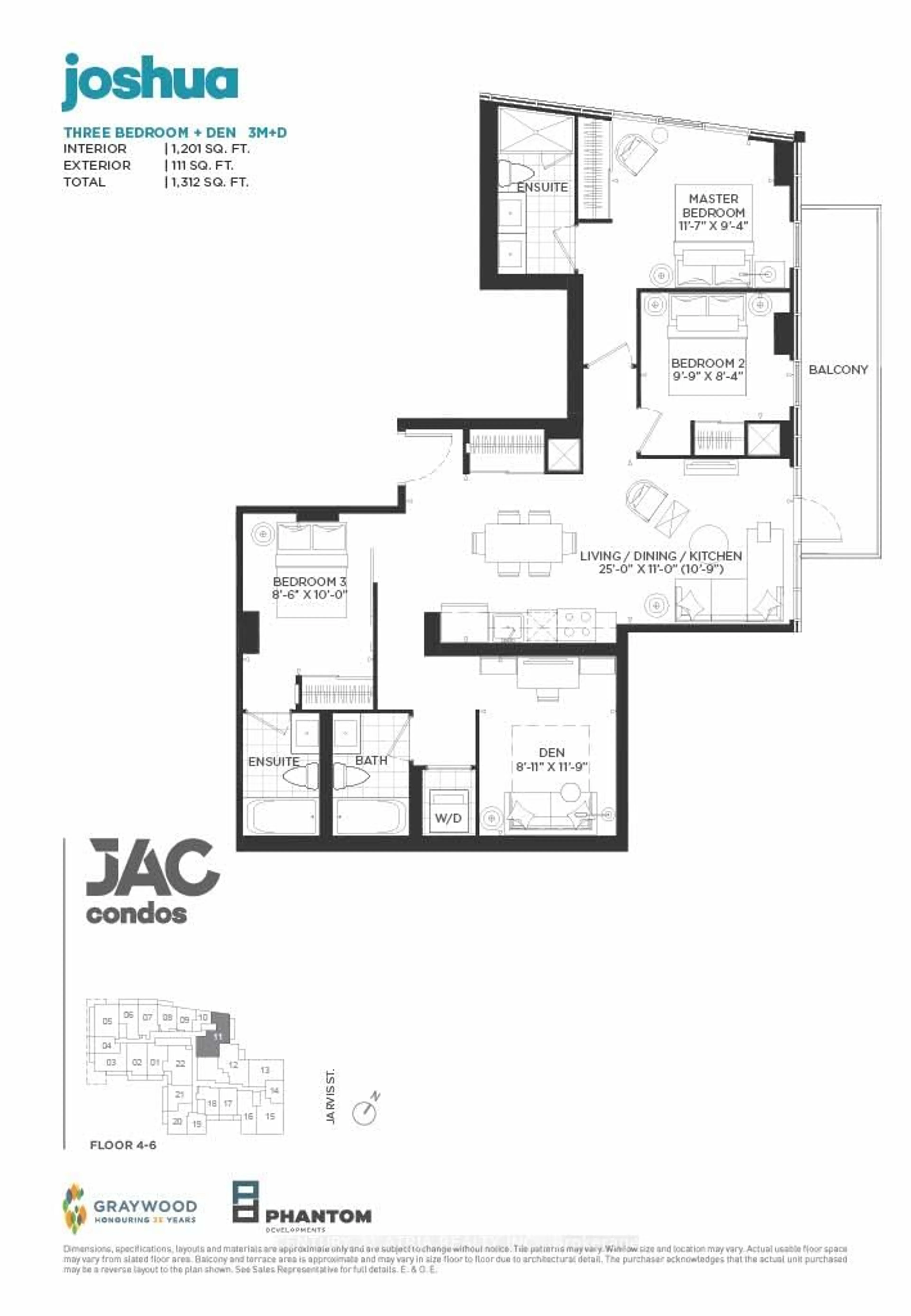 Floor plan for 308 Jarvis St #511, Toronto Ontario M5B 0E3