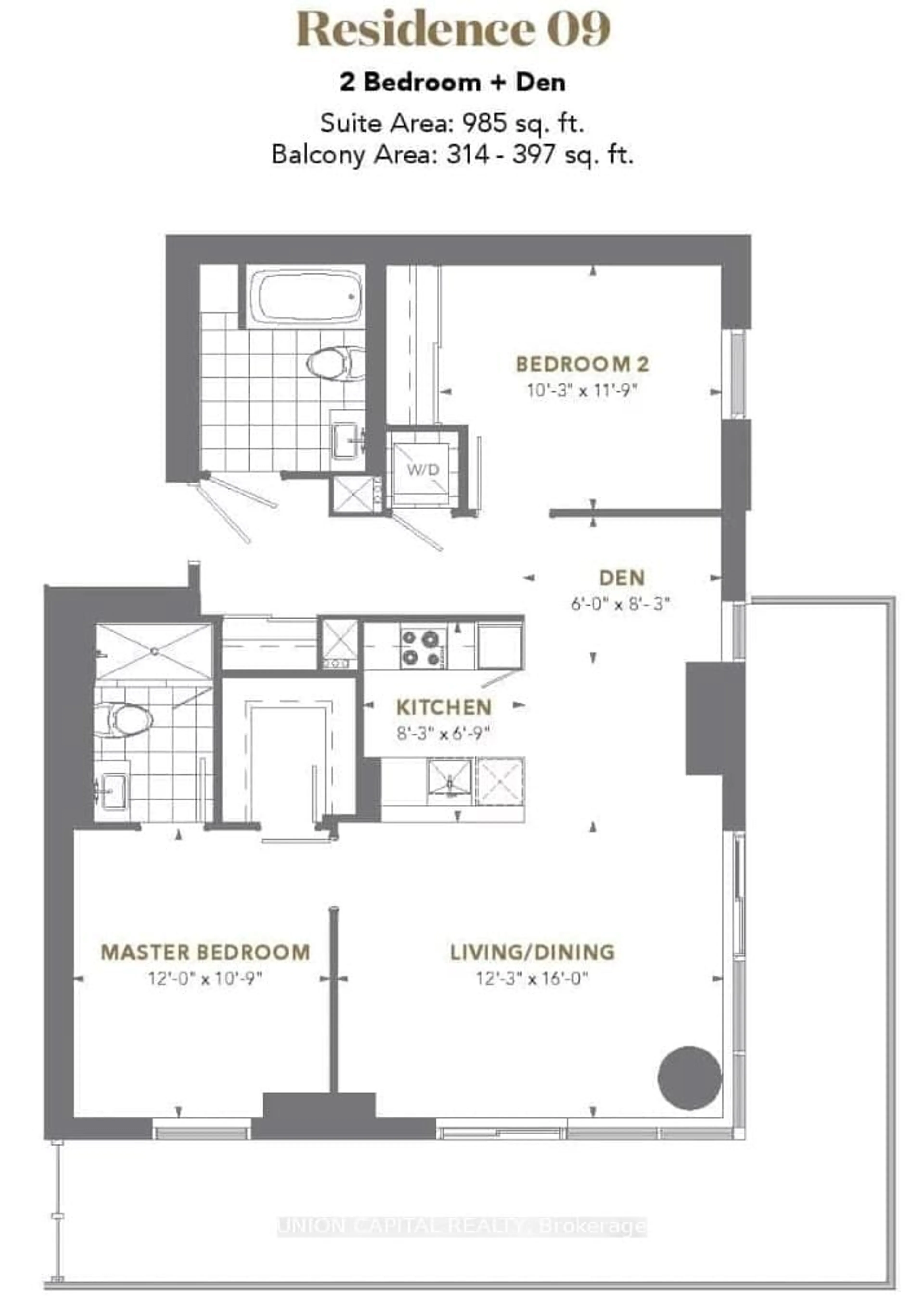 Floor plan for 28 Freeland St #1109, Toronto Ontario M5E 0E3