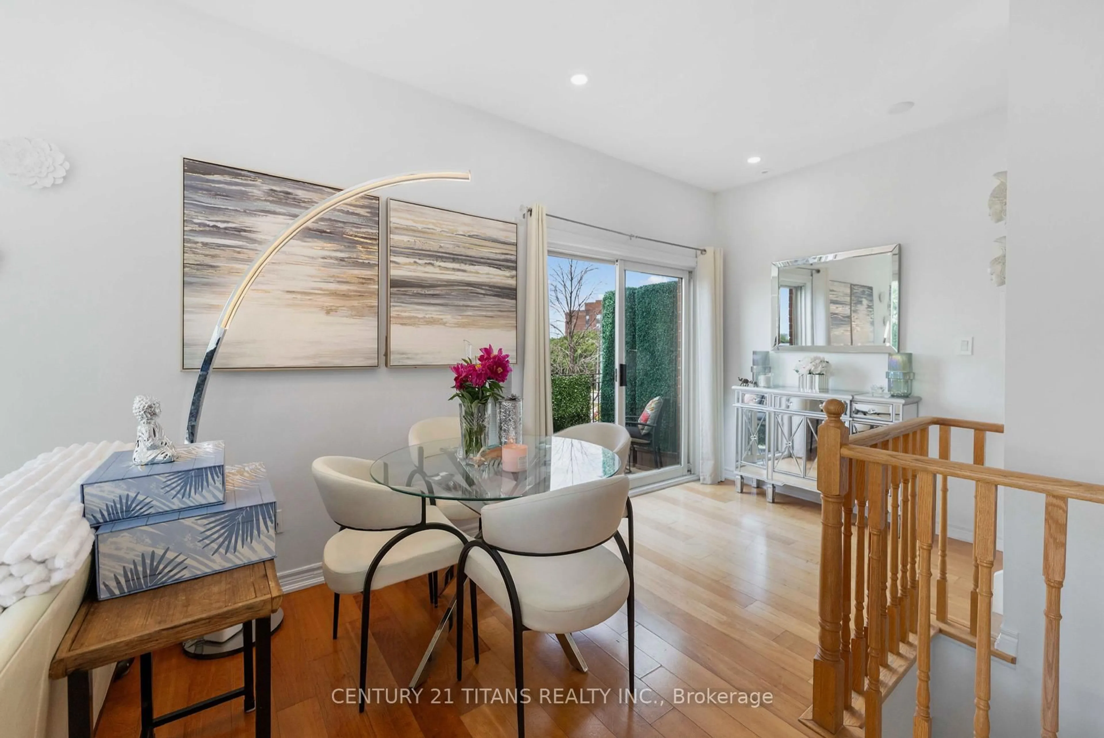 Dining room, wood/laminate floor for 1837 Eglinton Ave #222, Toronto Ontario M4A 2Y4