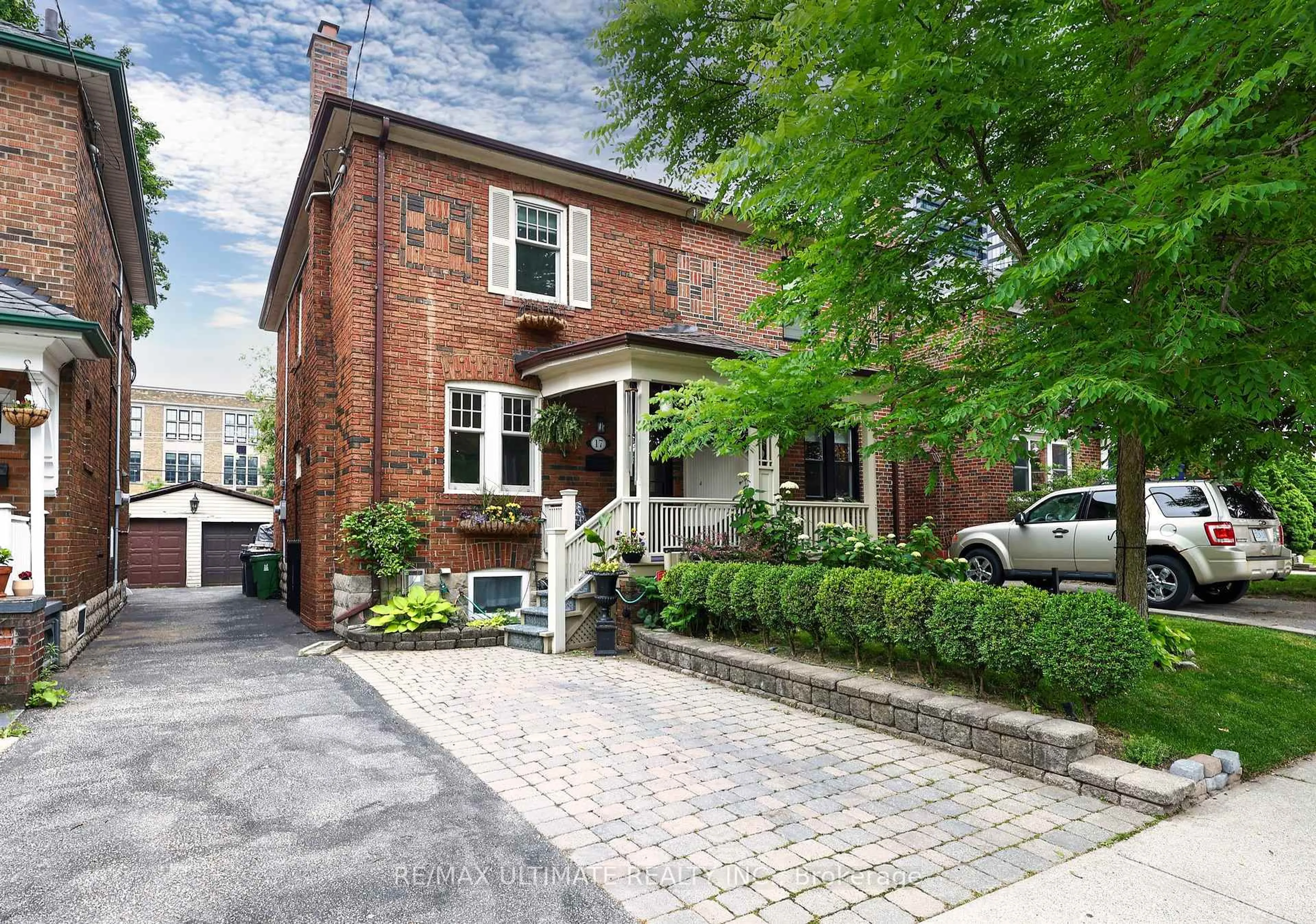 Home with brick exterior material, street for 17 Elvina Gdns, Toronto Ontario M4P 1X7