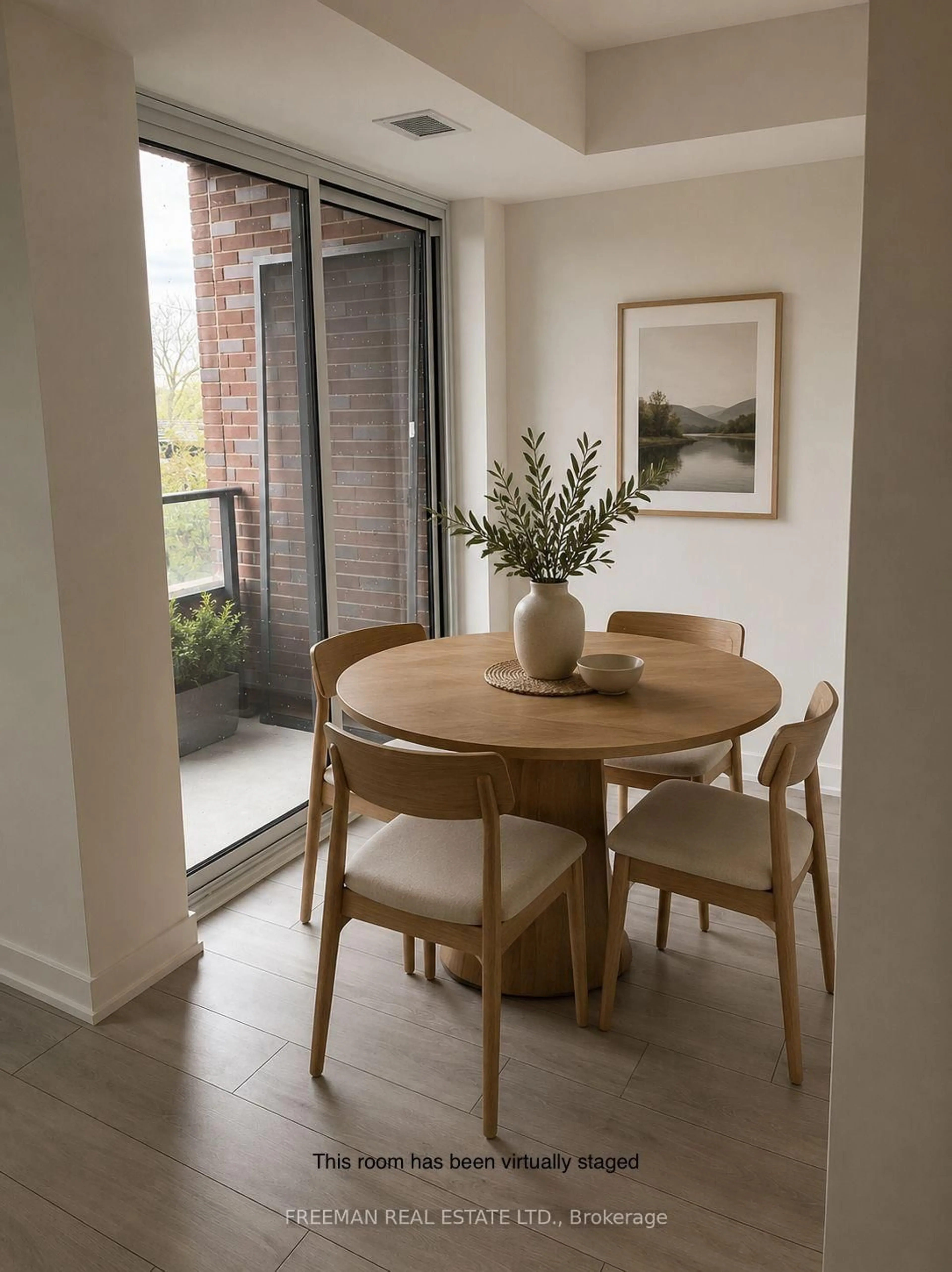 Dining room, wood/laminate floor for 5 Lakeview Ave #406, Toronto Ontario M6J 0H3