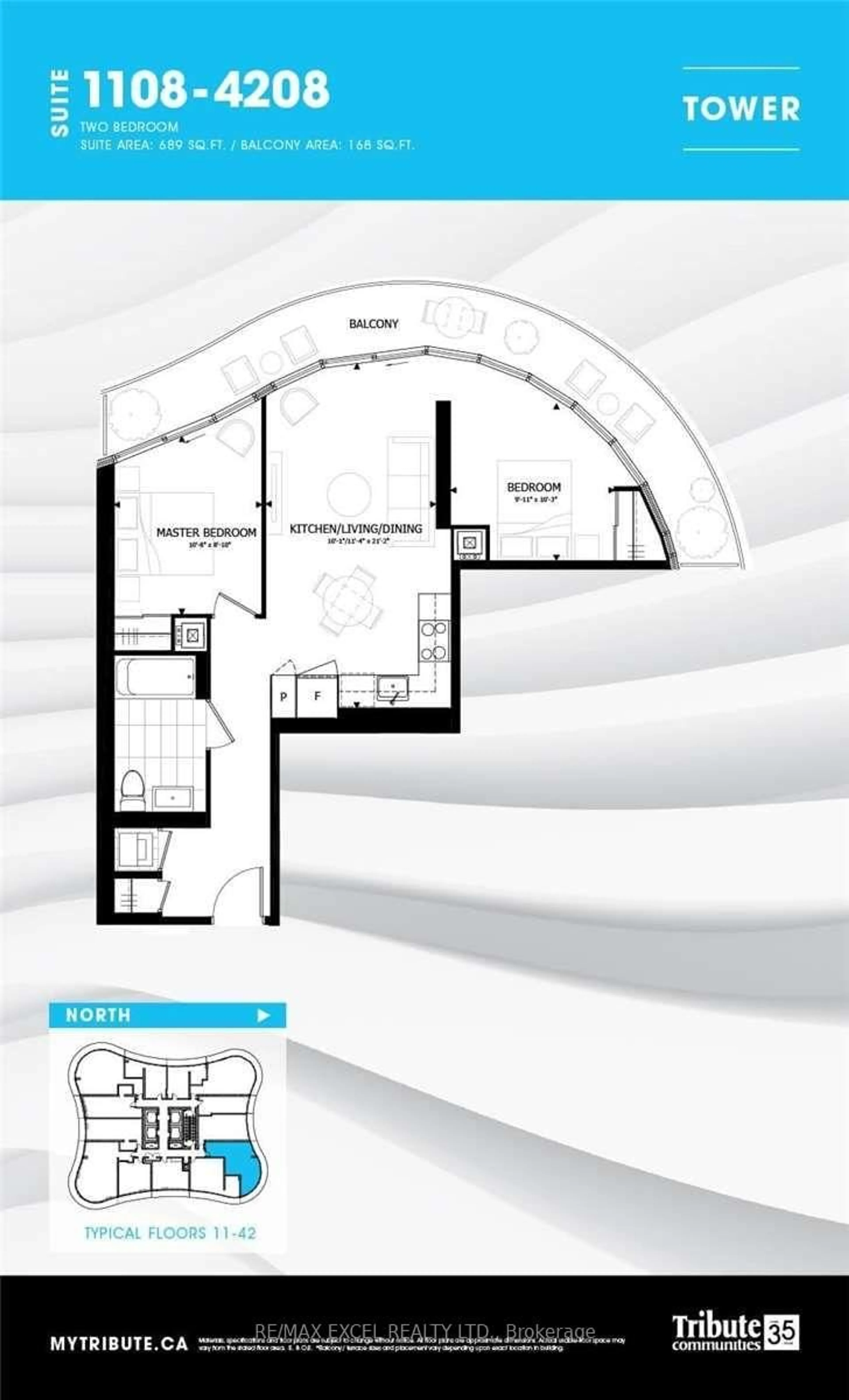 Floor plan for 403 Church St #4108, Toronto Ontario M4Y 0C9