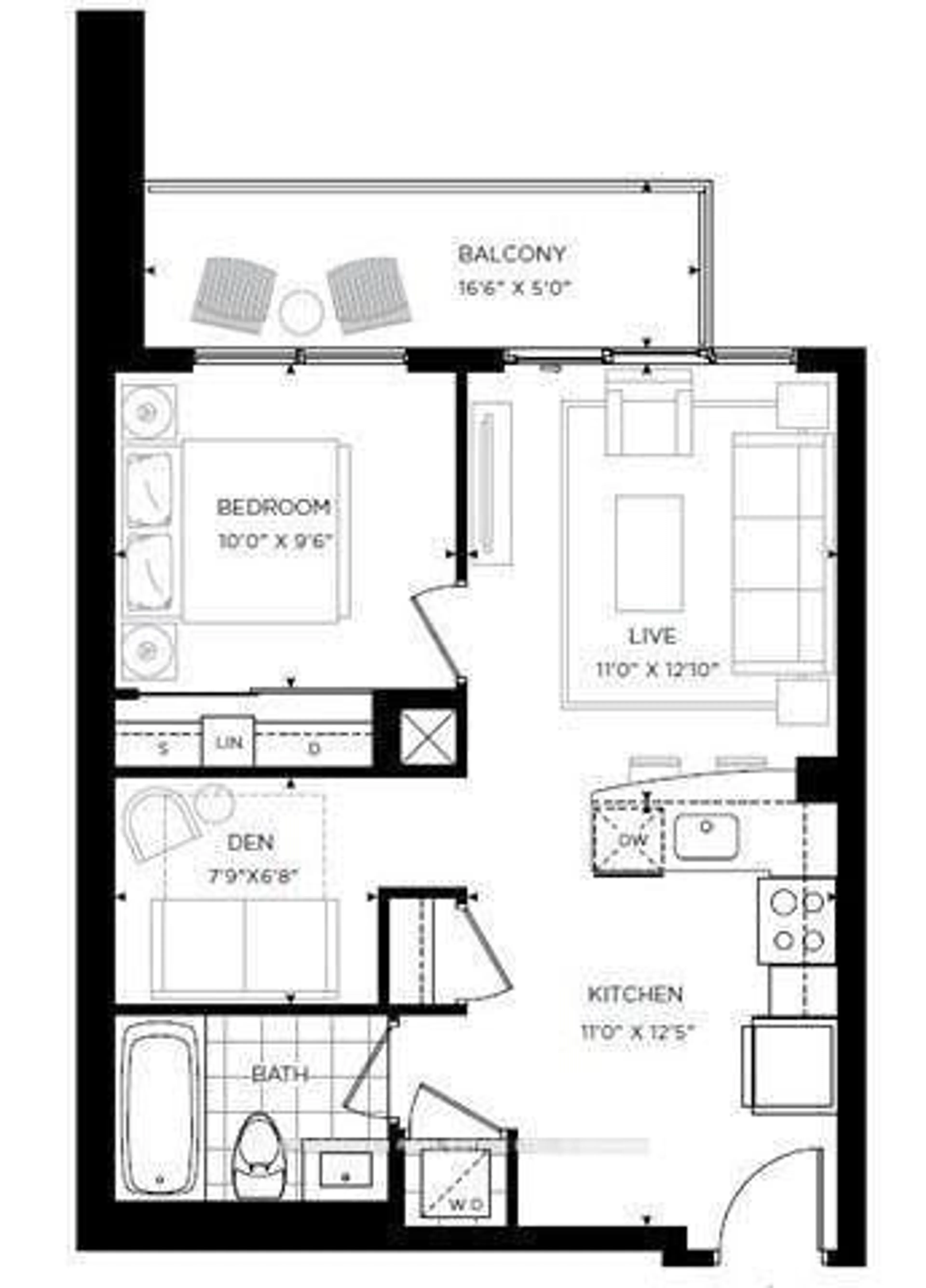 Floor plan for 30 Roehampton Ave #313, Toronto Ontario M4P 0B9