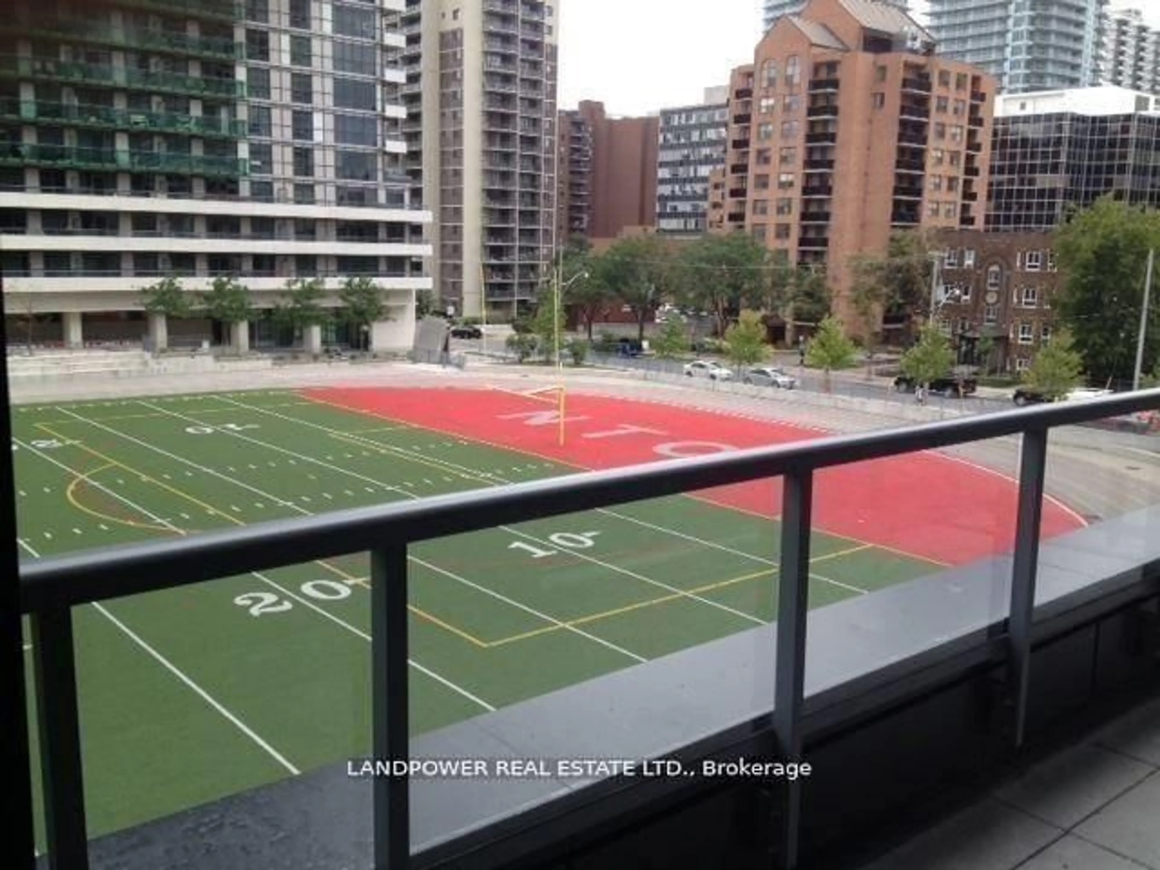 Balcony in the apartment, city buildings view from balcony for 30 Roehampton Ave #313, Toronto Ontario M4P 0B9