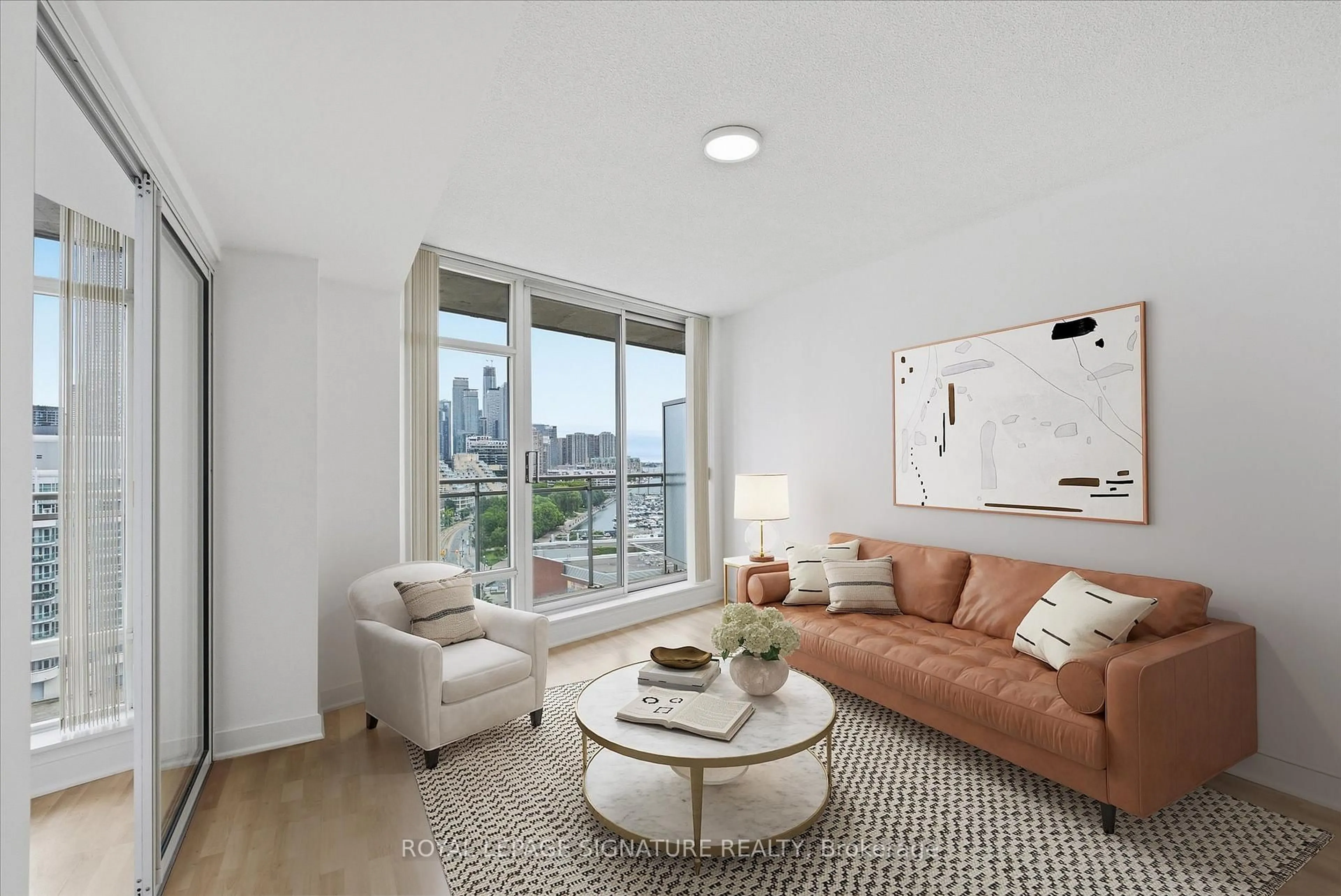 Living room with furniture, unknown for 650 Queens Quay #1605, Toronto Ontario M5V 3N2