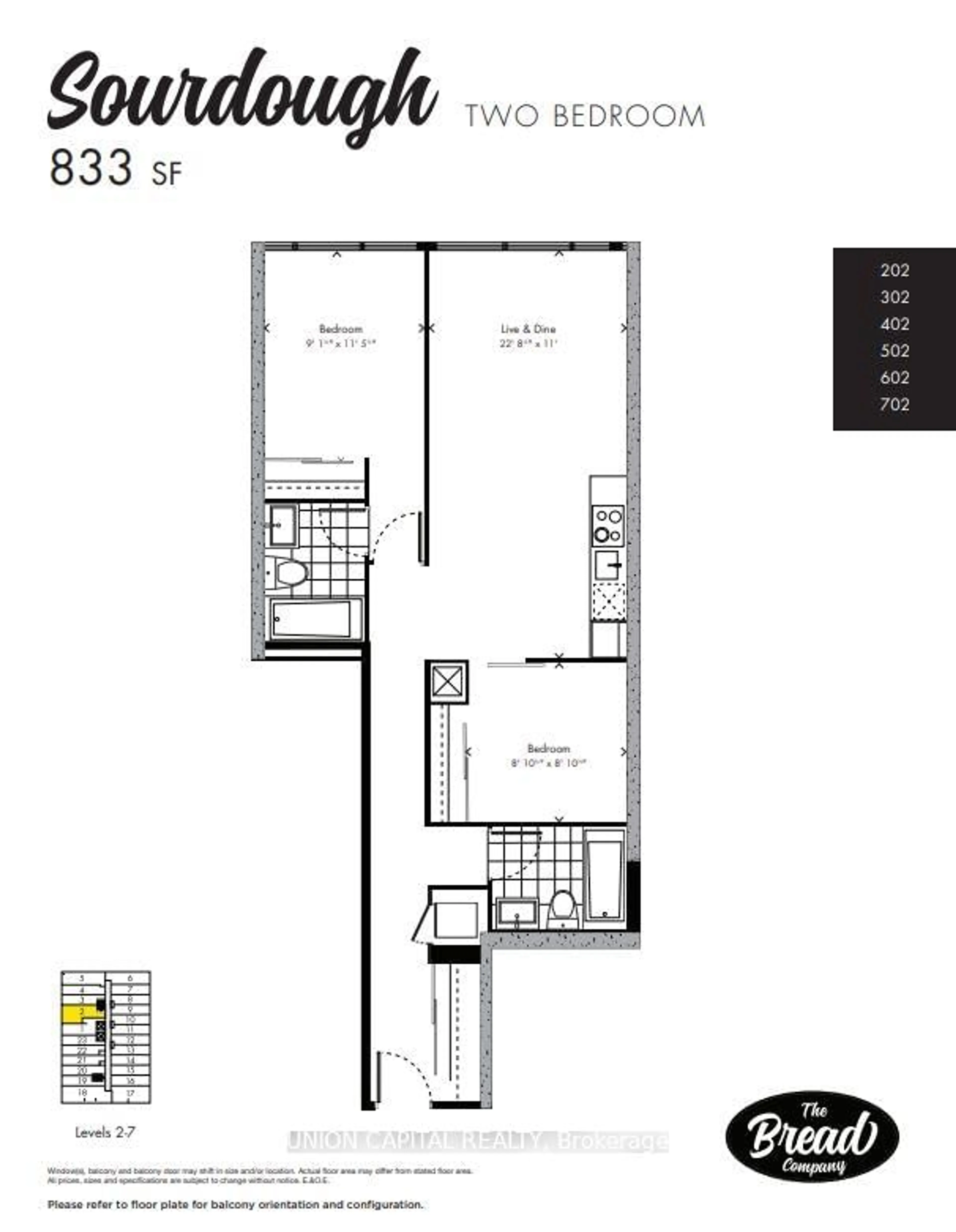 Floor plan for 195 McCaul St #502, Toronto Ontario M5T 1W6