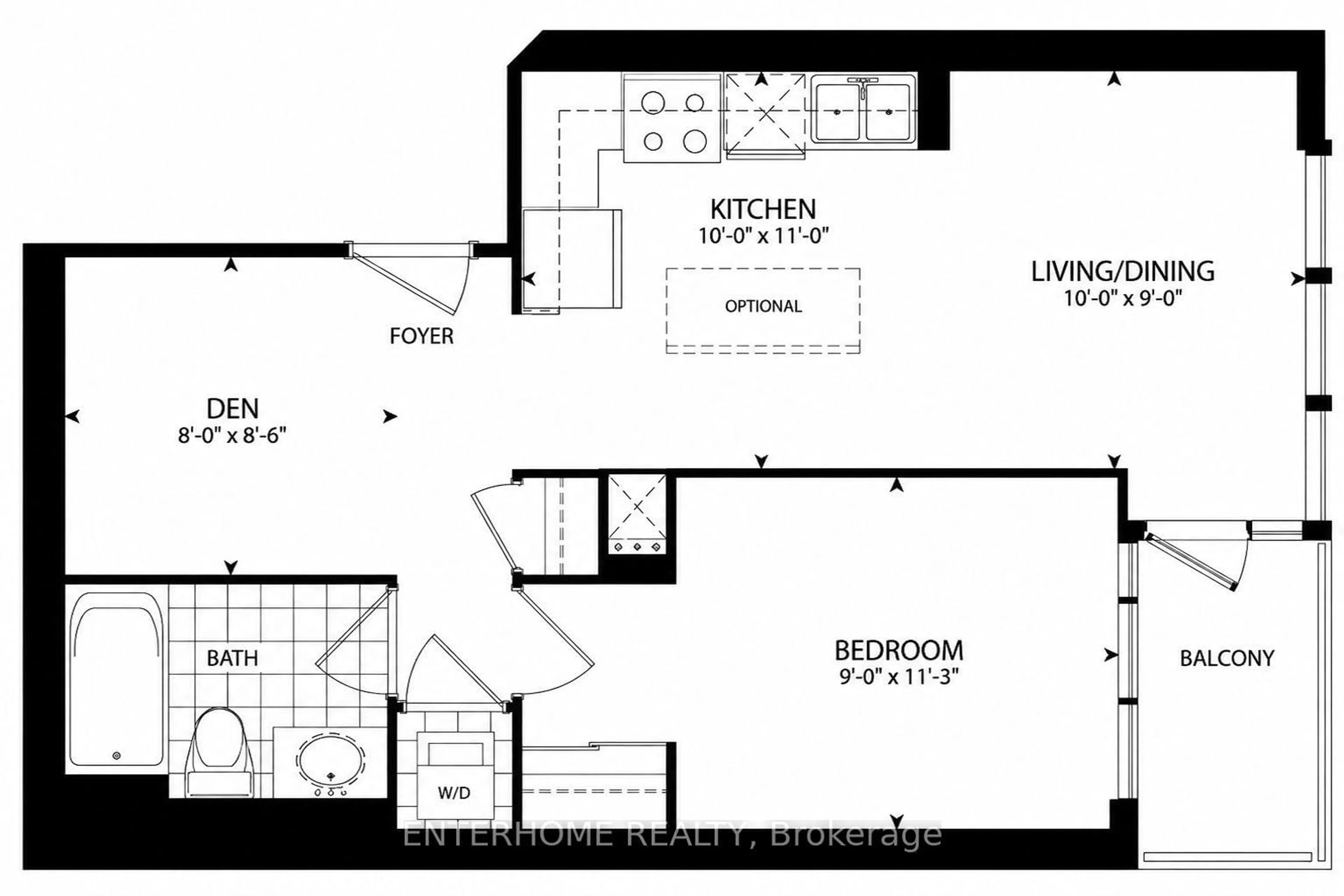 Floor plan for 18 Harbour St #2906, Toronto Ontario M5J 2Z6