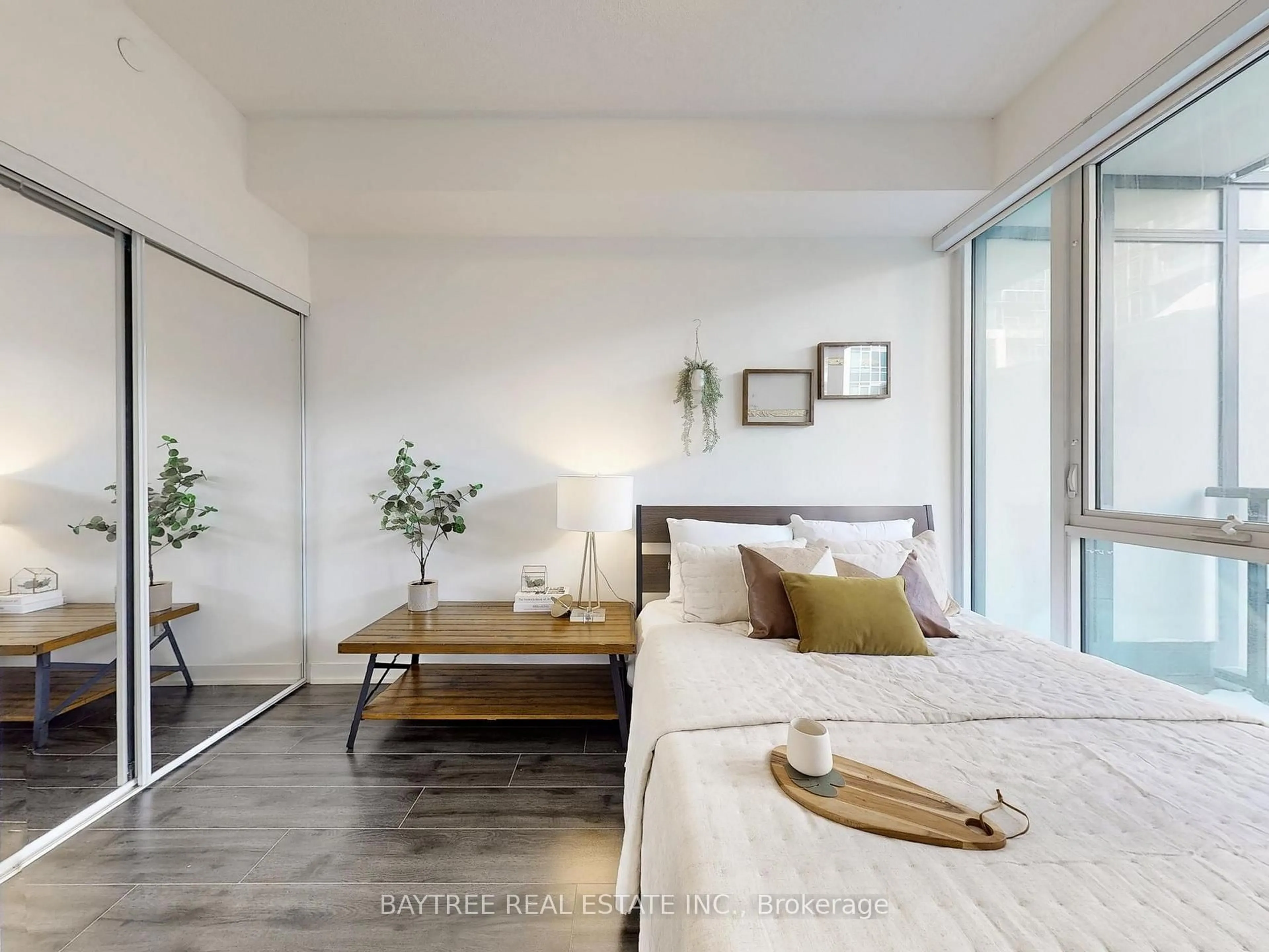 Bedroom with bed, unknown for 18 Rean Dr #224, Toronto Ontario M2K 1H3