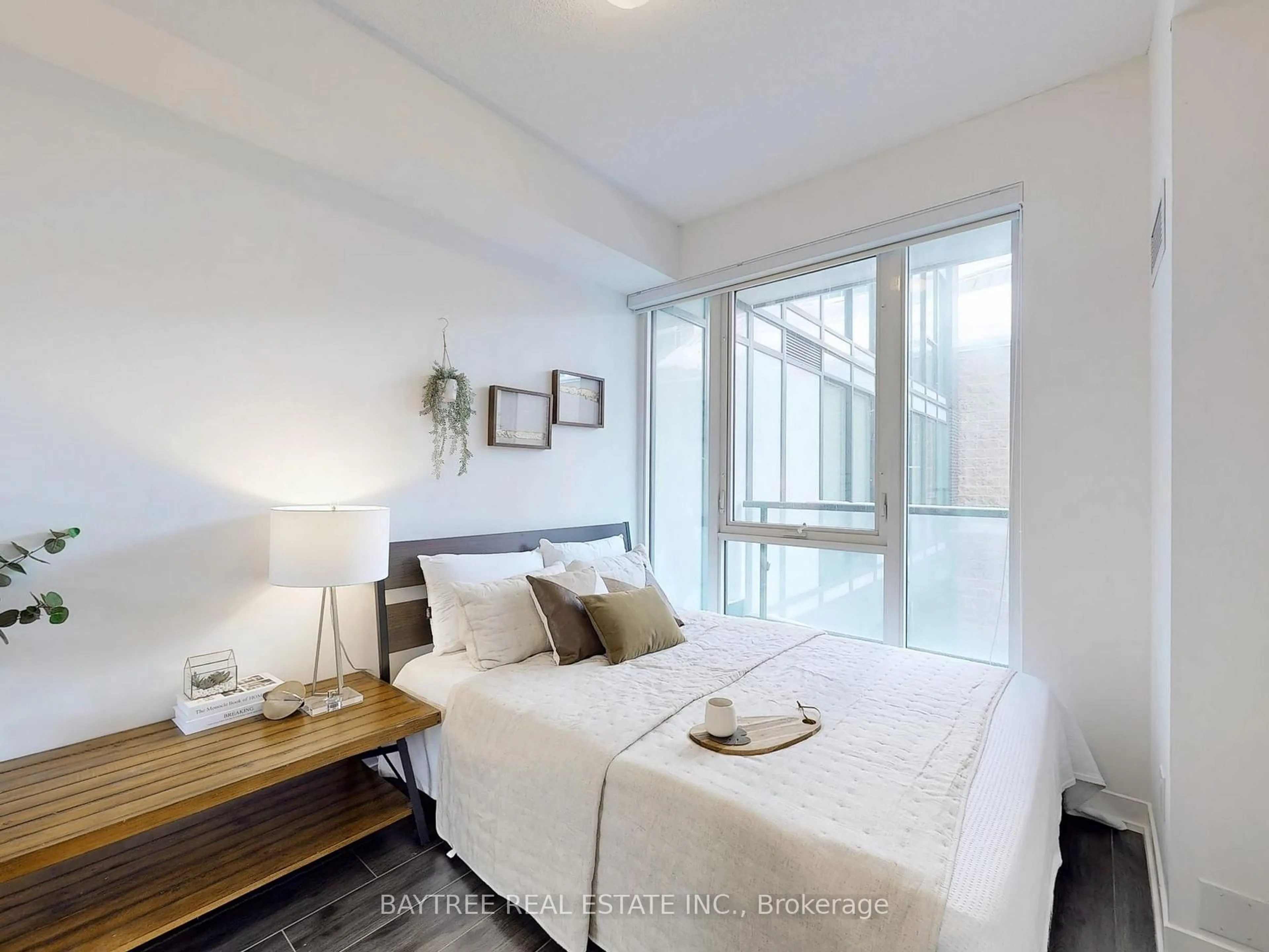 Bedroom with bed, unknown for 18 Rean Dr #224, Toronto Ontario M2K 1H3