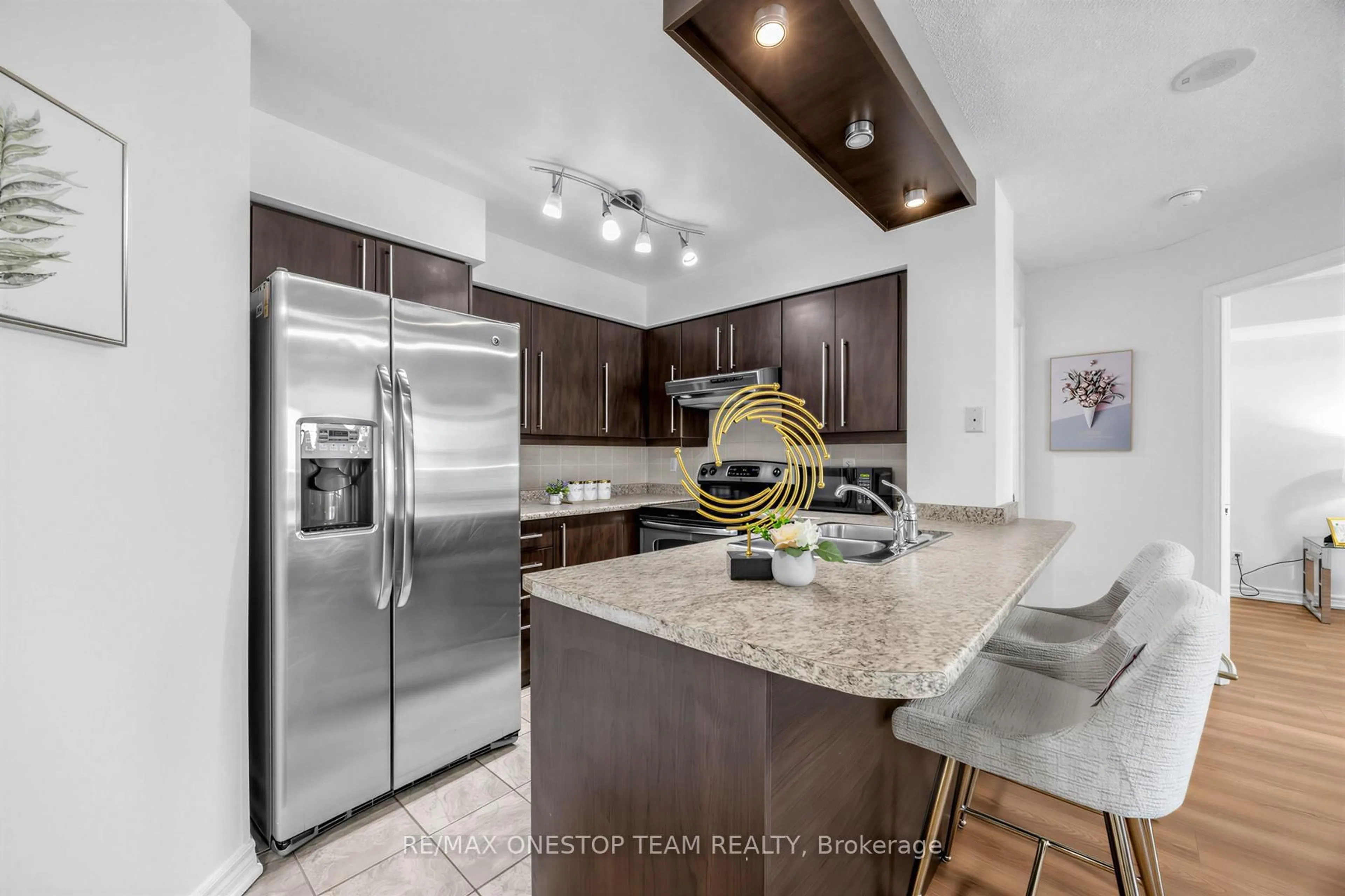 Open concept kitchen, ceramic/tile floor for 18 Spring Garden Ave #2301, Toronto Ontario M2N 3G2