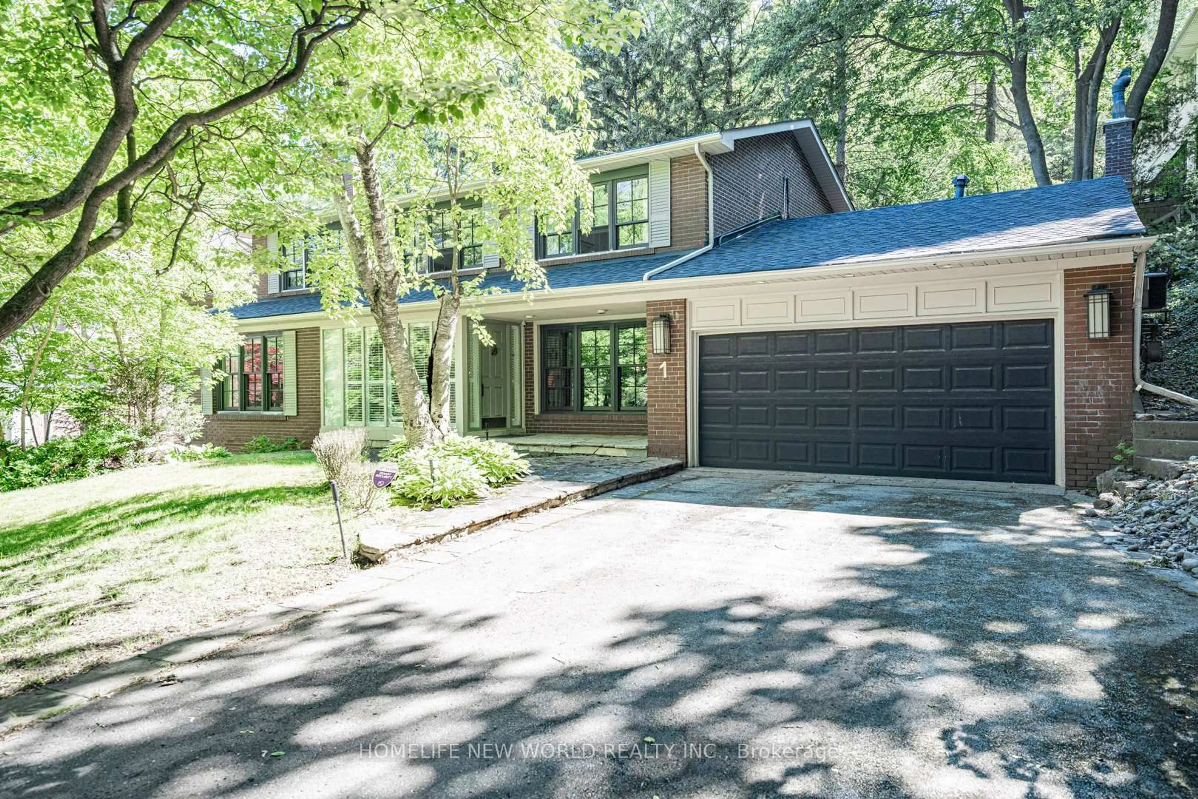 Home with brick exterior material, street for 1 Campbell Cres, Toronto Ontario M2P 1P1