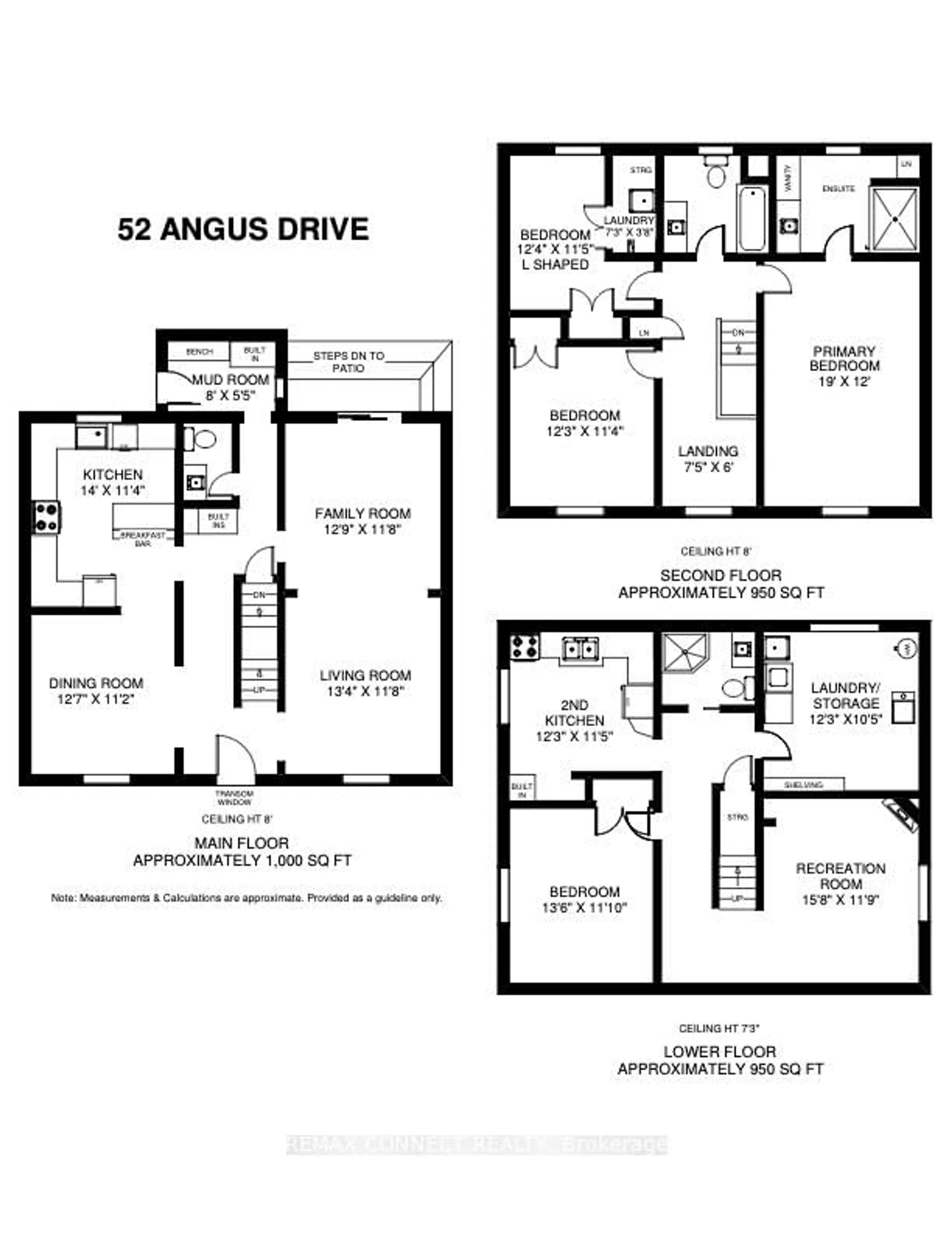 Floor plan for 52 Angus Dr, Toronto Ontario M2J 2X1