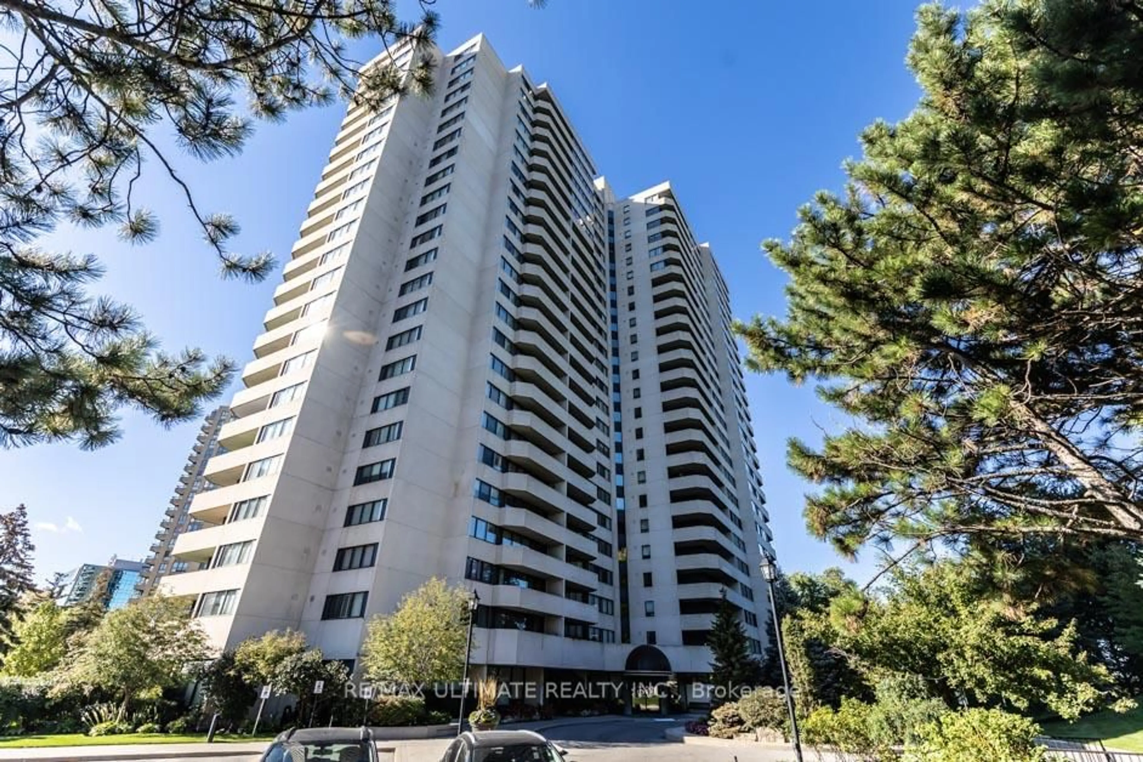 A pic from outside/outdoor area/front of a property/back of a property/a pic from drone, unknown for 75 Wynford Heights Cres #2504, Toronto Ontario M3C 3H9