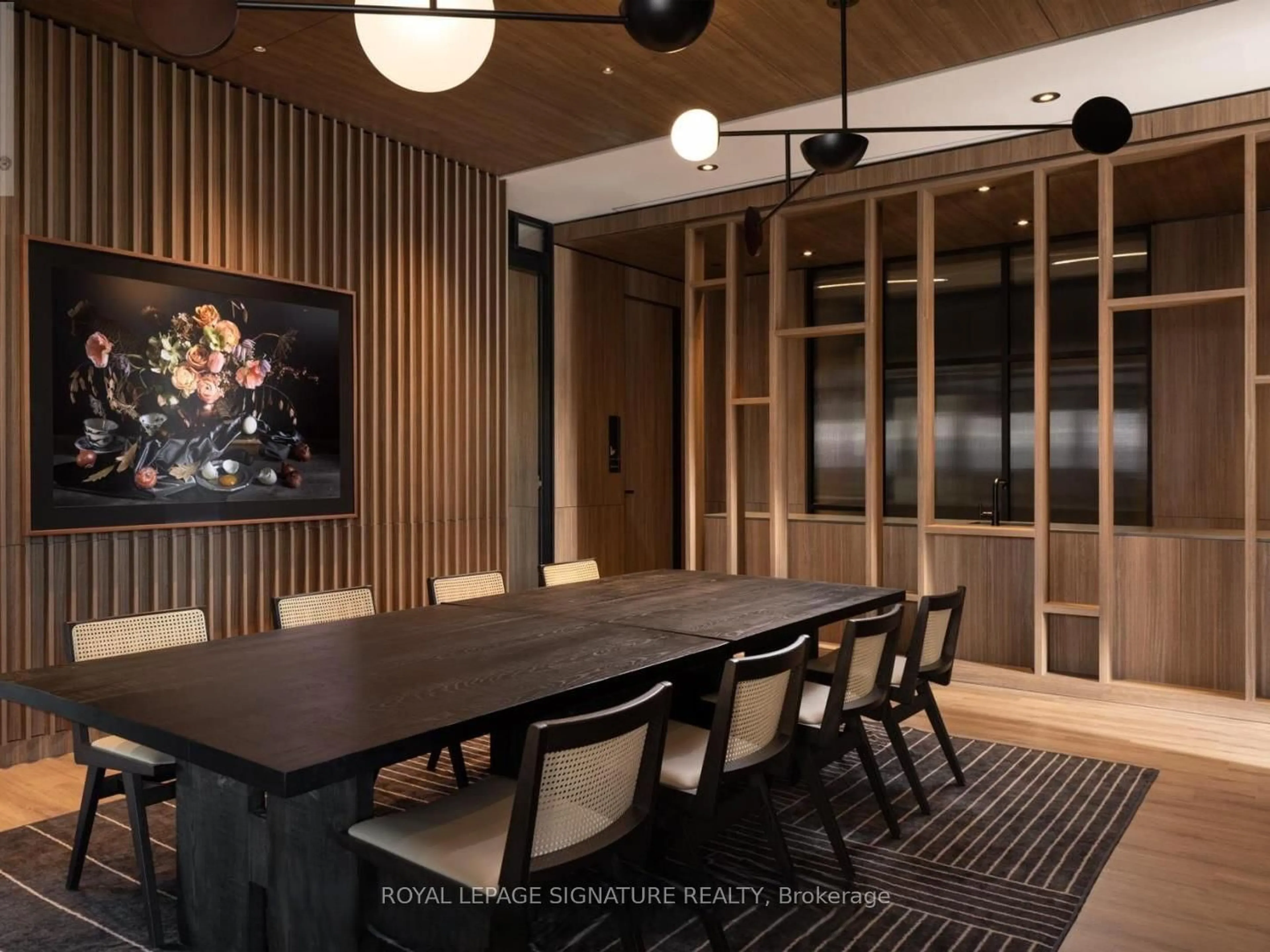 Dining room, wood/laminate floor for 55 Charles St #4002, Toronto Ontario M4Y 0J1