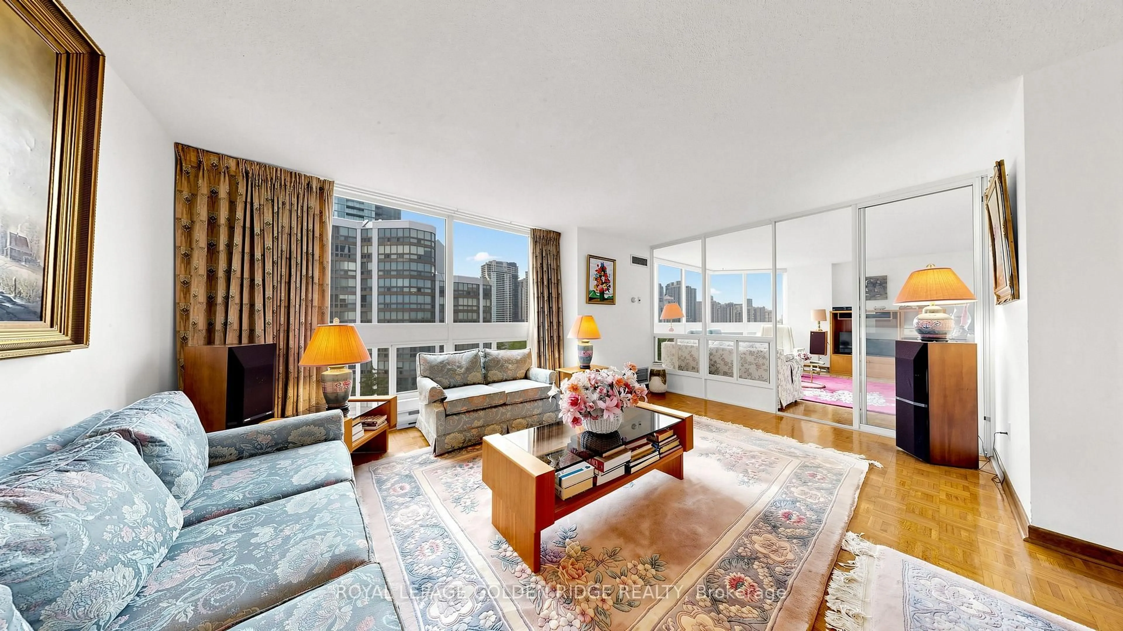 Living room with furniture, unknown for 5 Kenneth Ave #1003, Toronto Ontario M2N 6M7