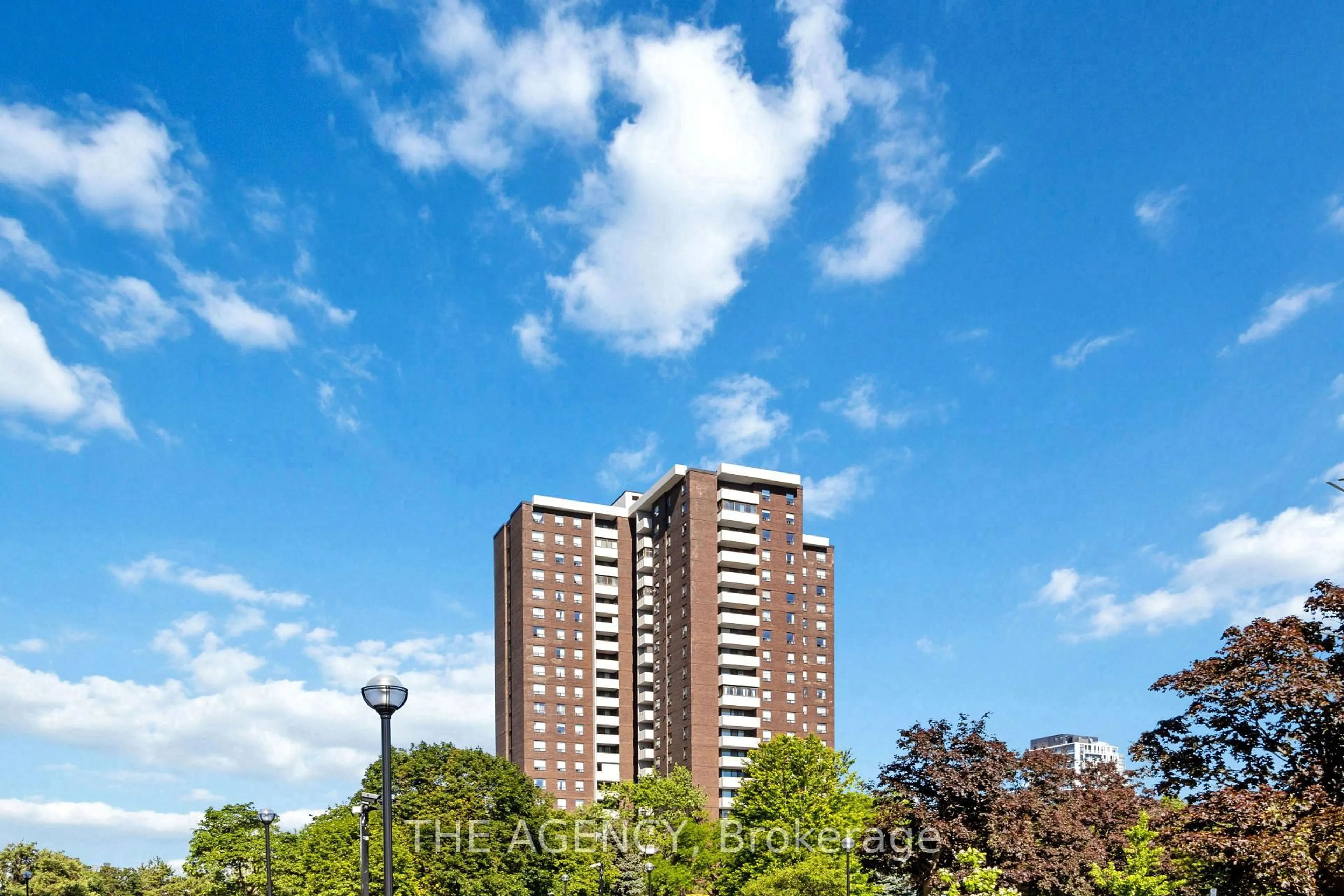 A pic from outside/outdoor area/front of a property/back of a property/a pic from drone, building for 10 Muirhead Rd #1210, Toronto Ontario M2J 4P9