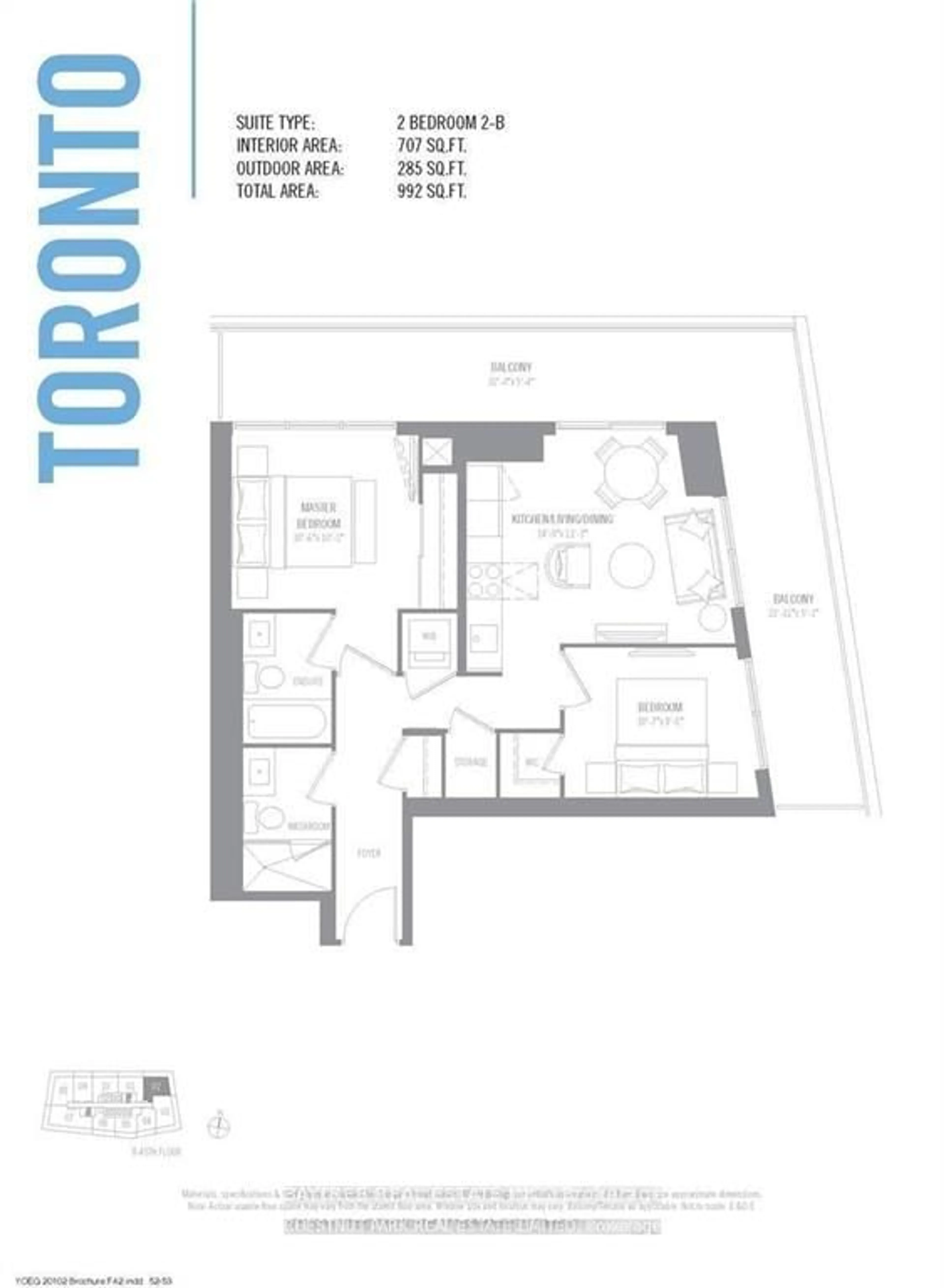 Floor plan for 2221 Yonge St #1202, Toronto Ontario M4S 0B8