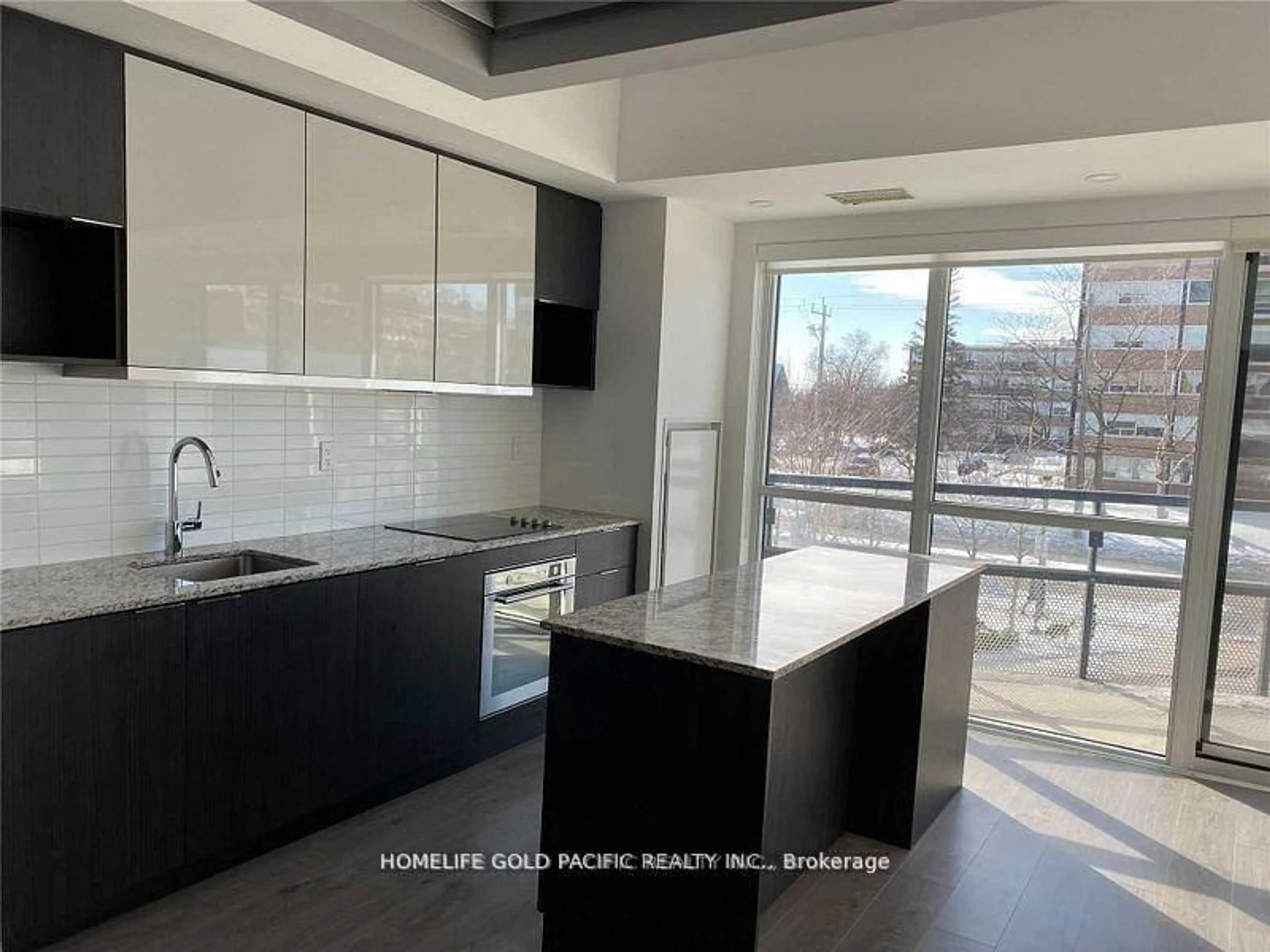 Open concept kitchen, ceramic/tile floor for 99 The Donway Rd #209, Toronto Ontario M3C 0N8