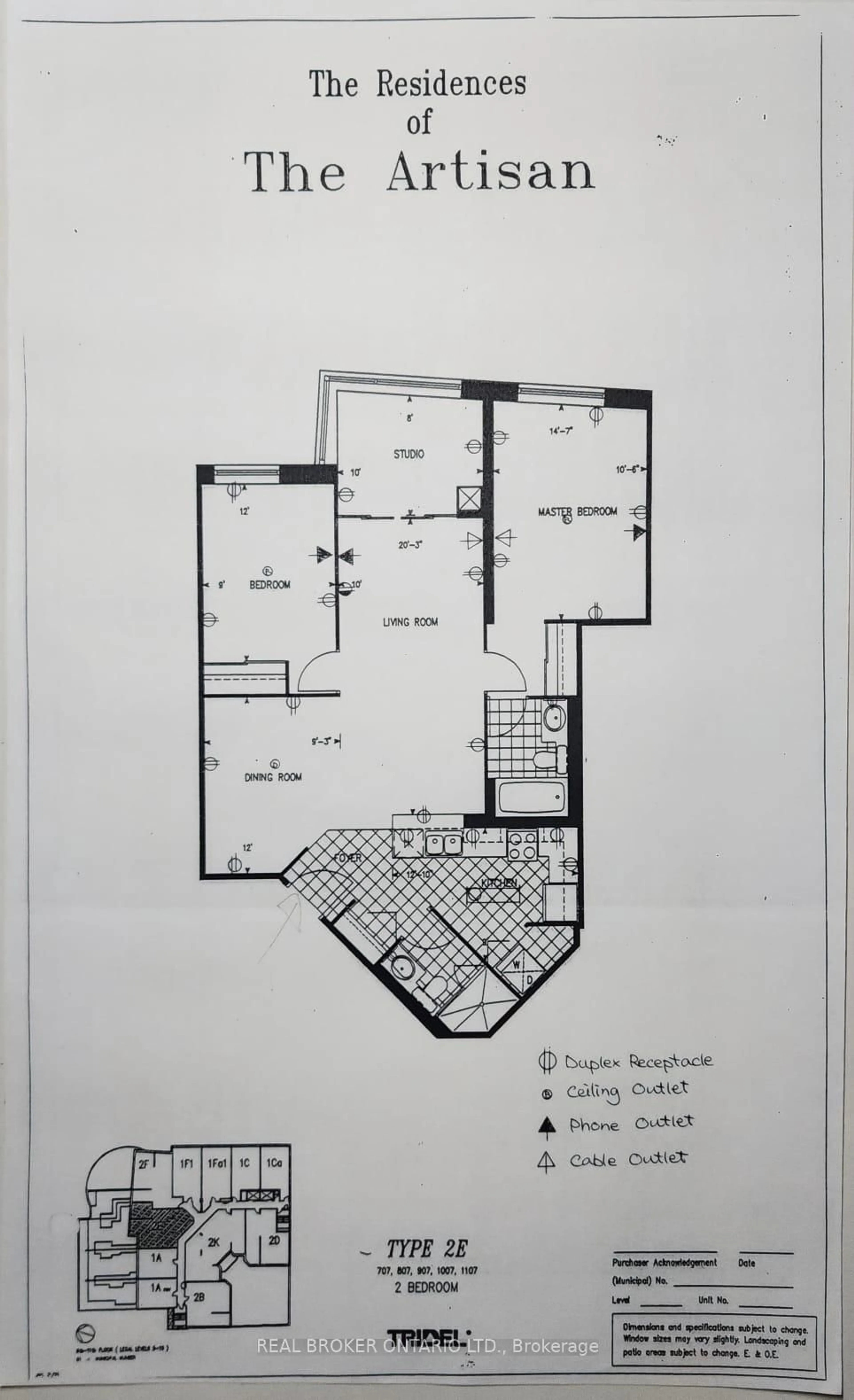 Floor plan for 152 St Patrick St #1107, Toronto Ontario M5T 3J9