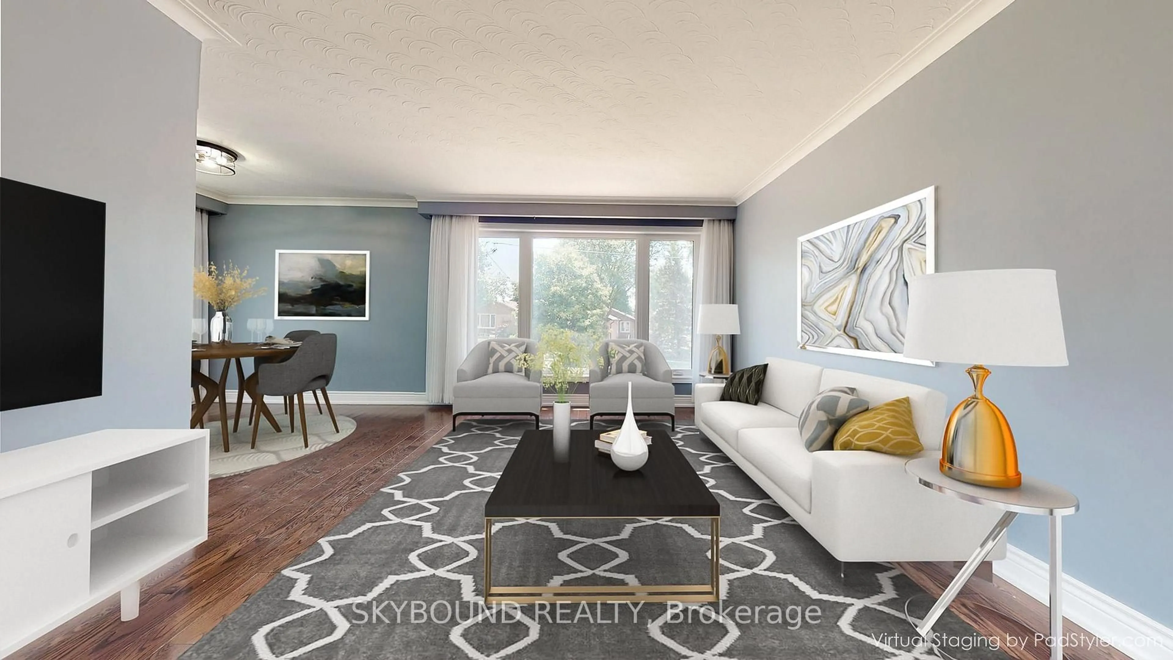 Living room with furniture, unknown for 22 Royal Doulton Dr, Toronto Ontario M3A 1N5
