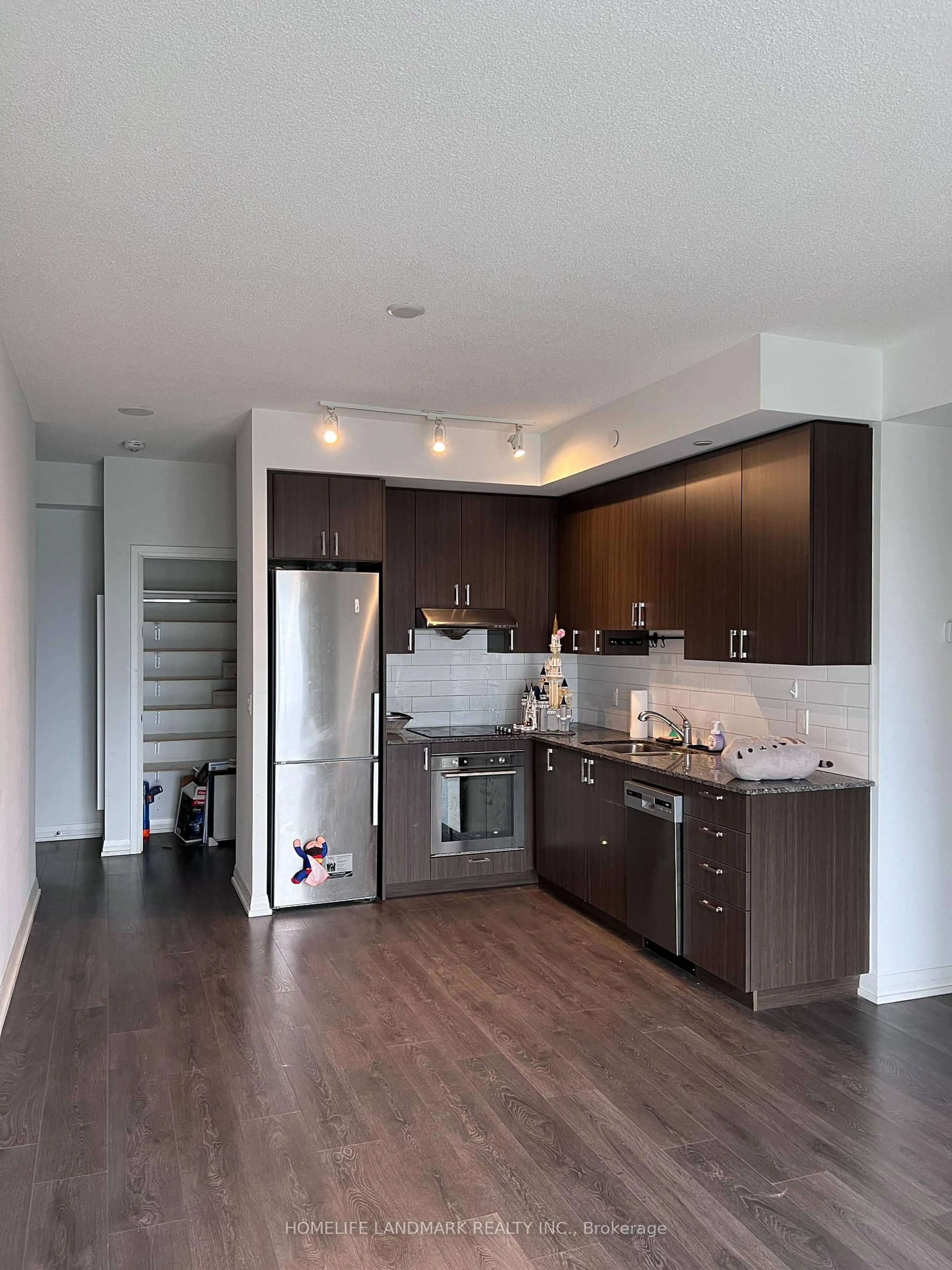 Open concept kitchen, wood/laminate floor for 50 Ann O' Reilly Rd #2111, Toronto Ontario M2J 0C9