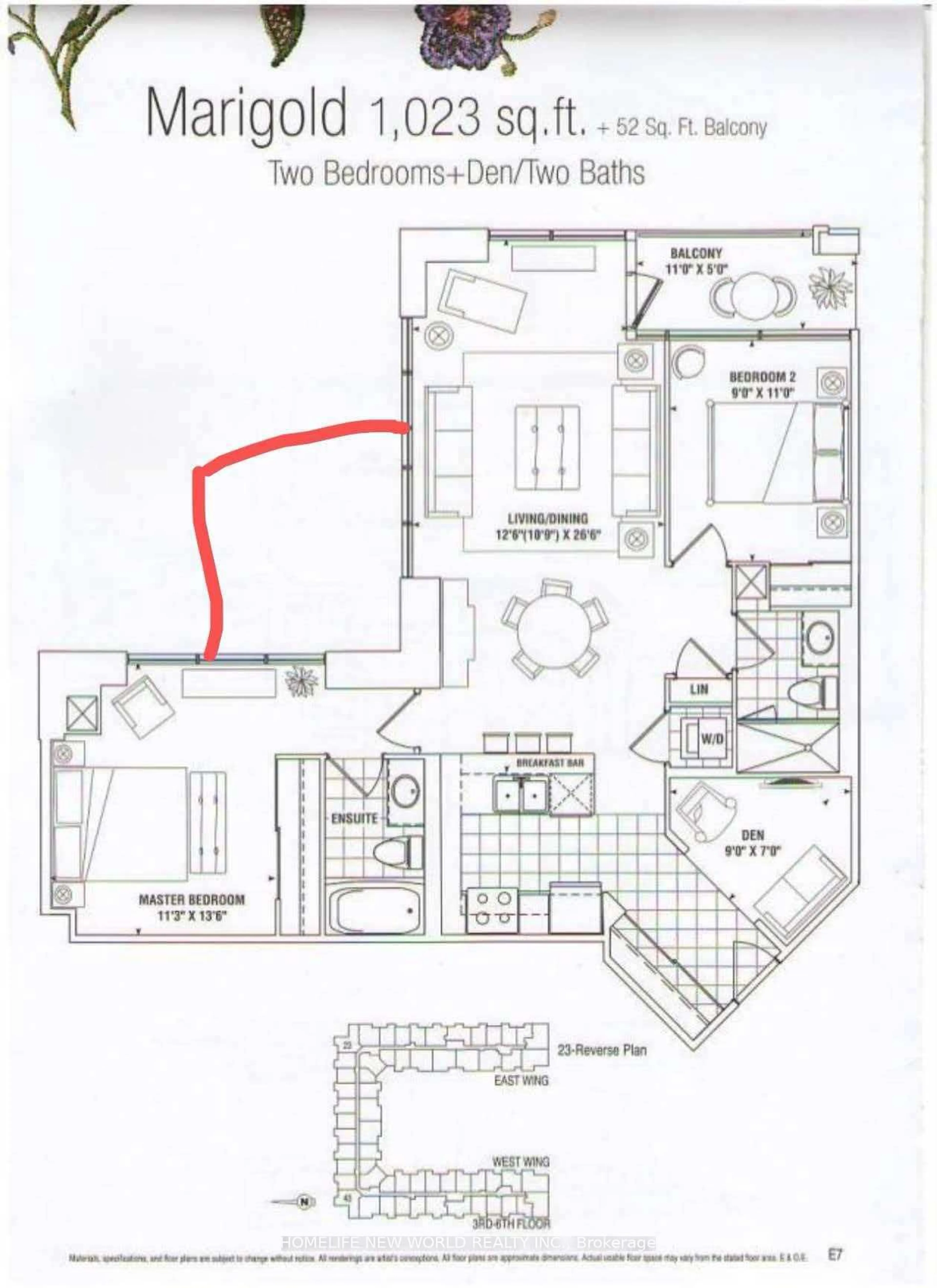 Floor plan for 525 Wilson Ave #343, Toronto Ontario M3H 0A7