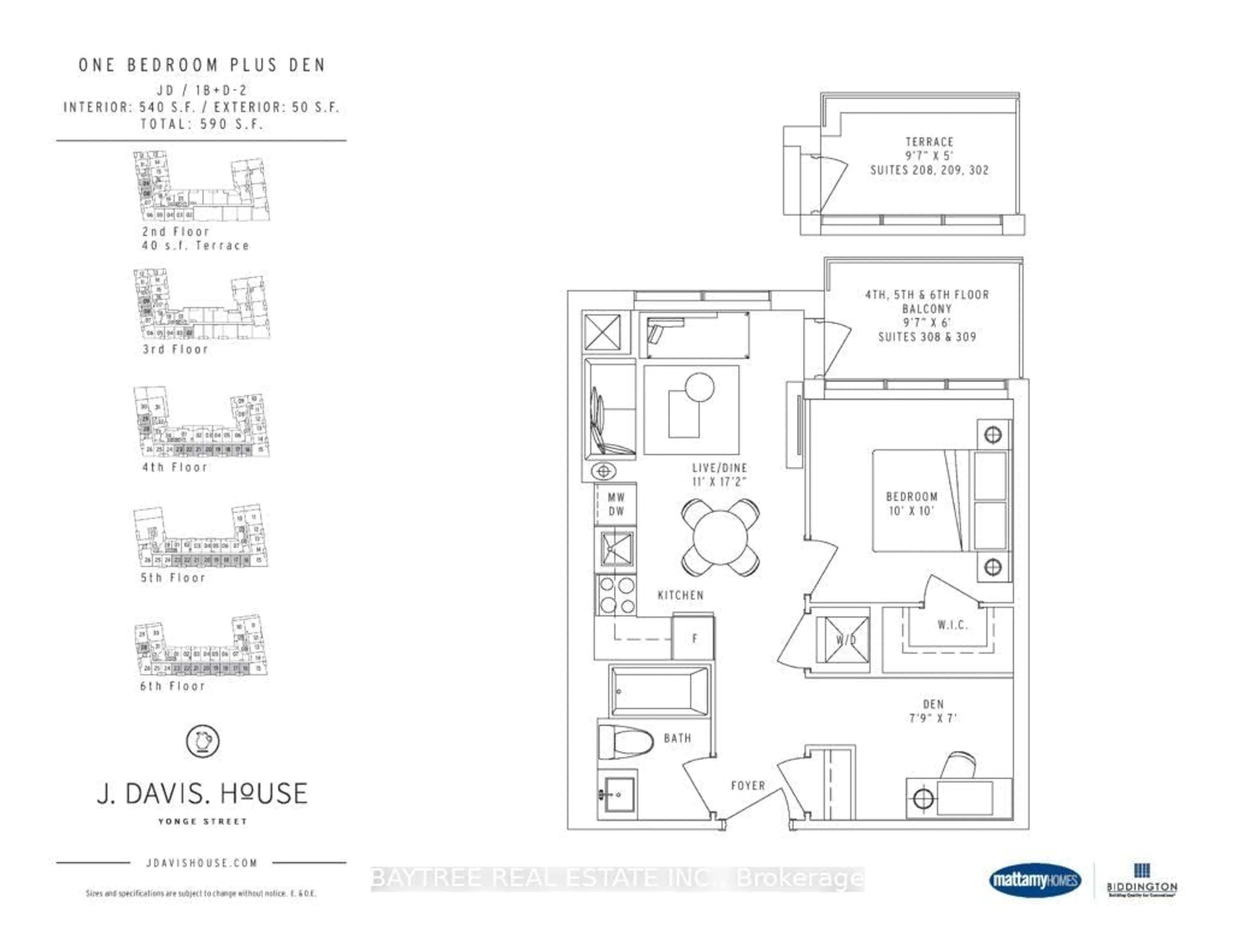 Floor plan for 1 Belsize Dr #518, Toronto Ontario M4S 0B9