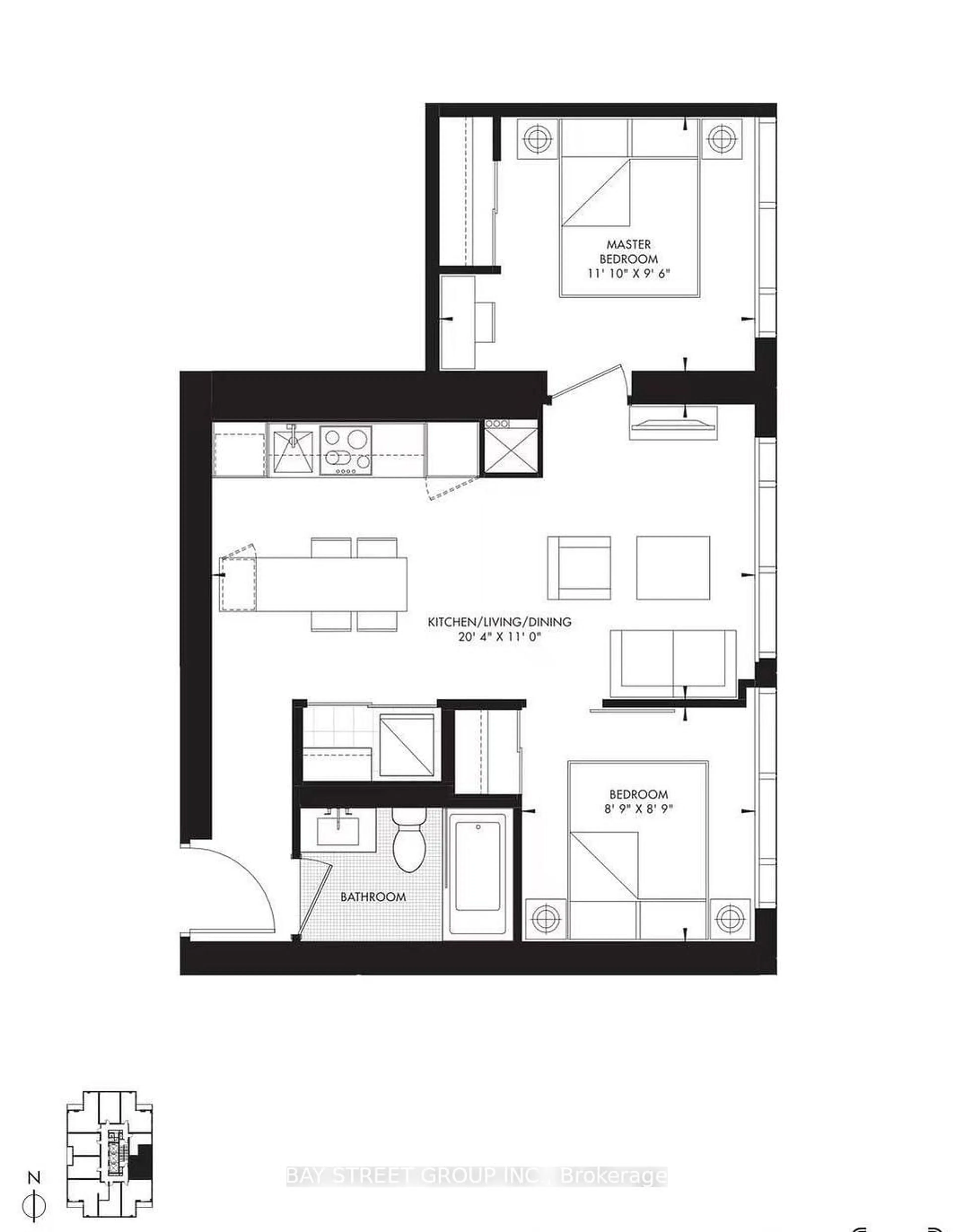 Floor plan for 11 Yorkville Ave #6006, Toronto Ontario M4W 0B7